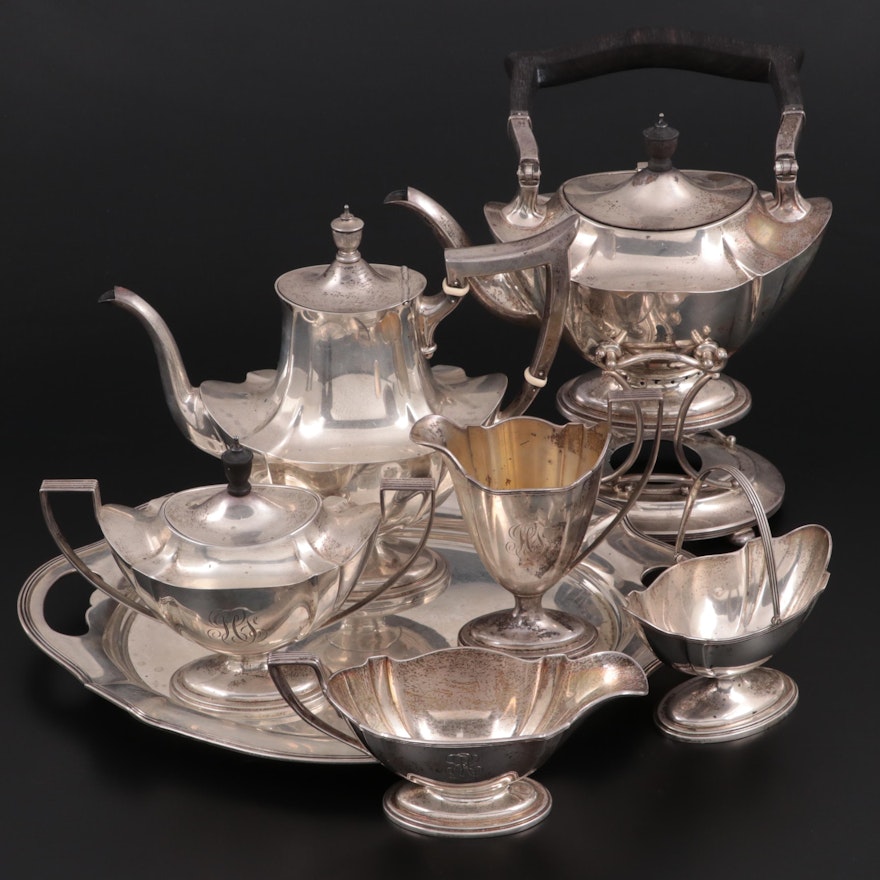 Gorham "Plymouth" Sterling Silver Tea and Coffee Service, 20th Century