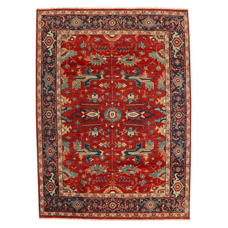 8'9 x 12'4 Hand-Knotted Indian Mahal Room Sized Rug