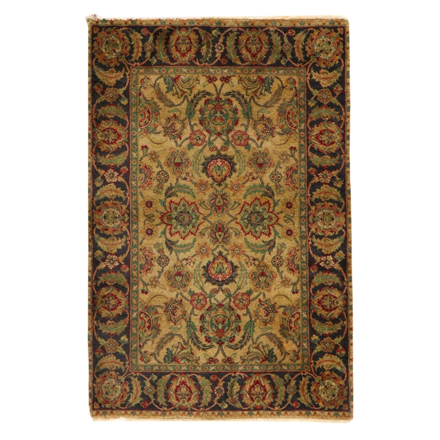 4' x 6'2 Hand-Knotted Indian Agra Area Rug