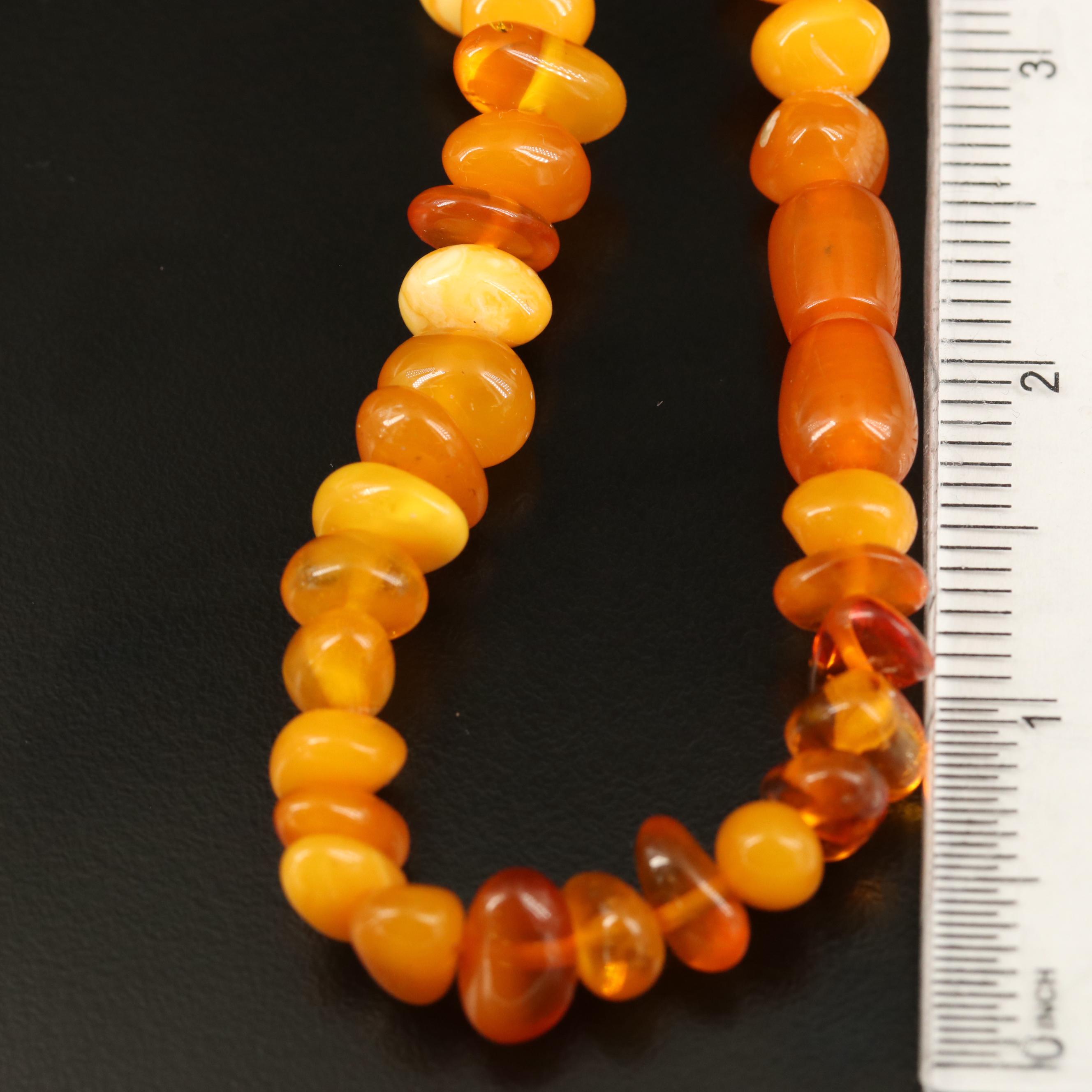 Mutton Fat Amber Beaded Necklace