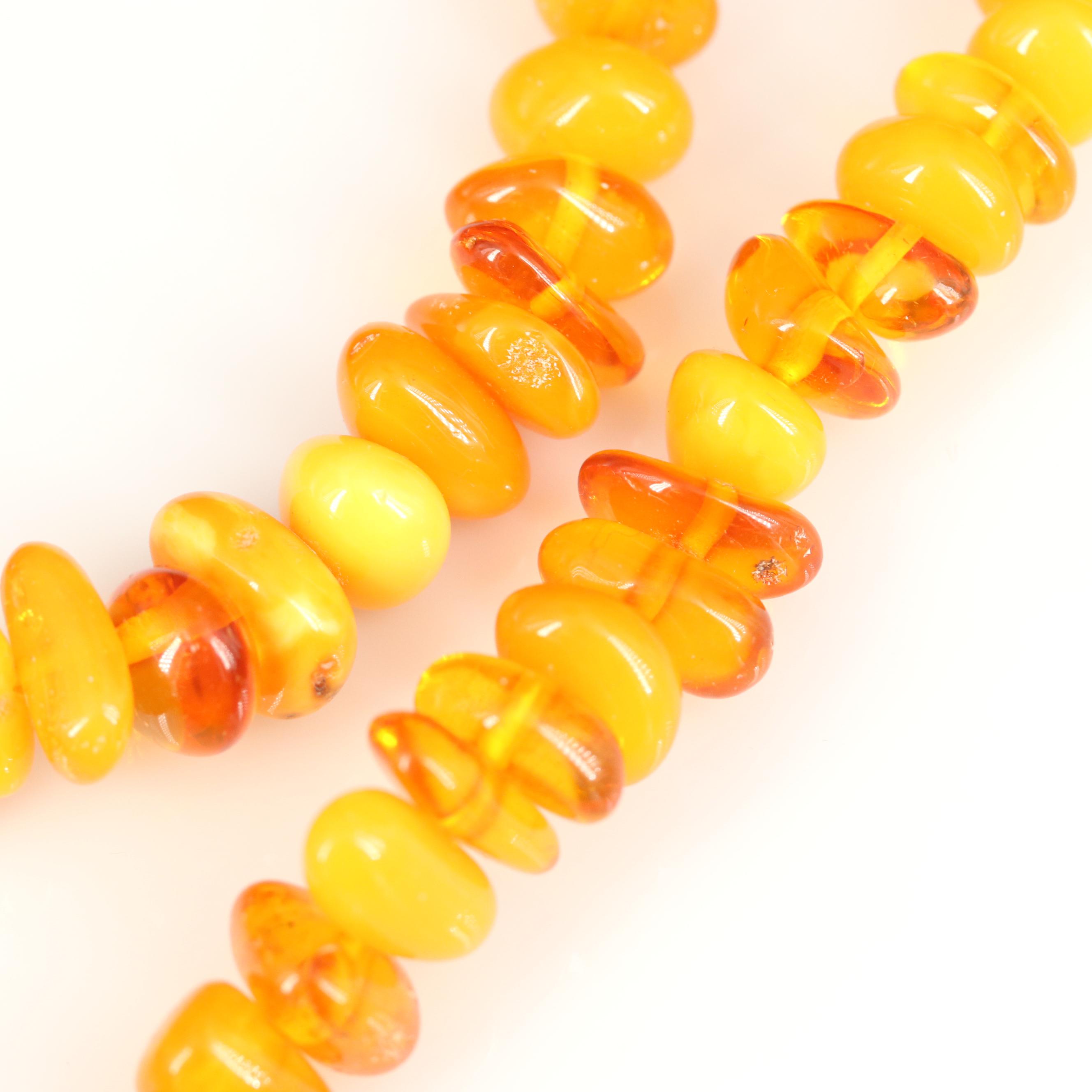 Mutton Fat Amber Beaded Necklace