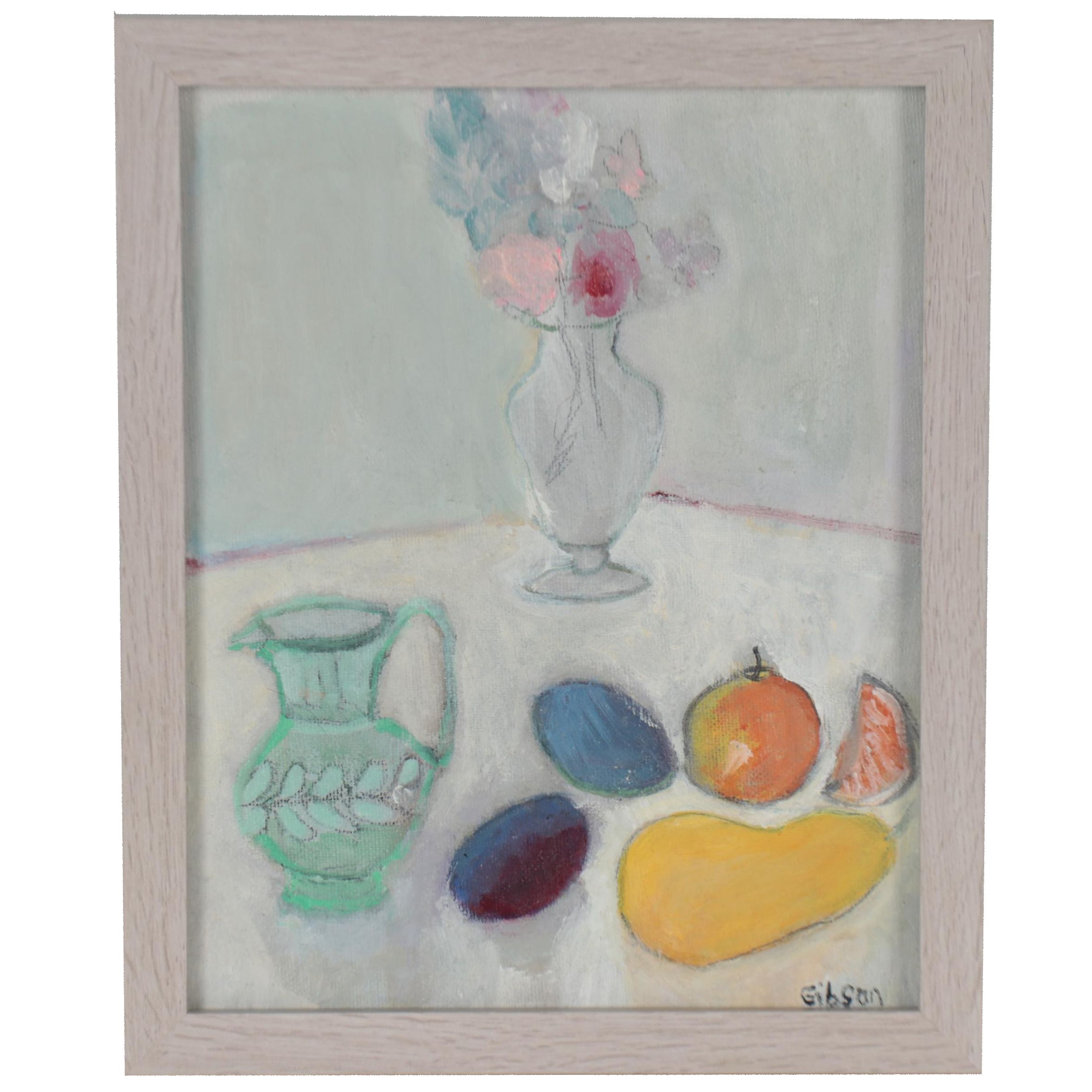 Georgann Gibson Oil Painting "Still Life with Plums," 2018