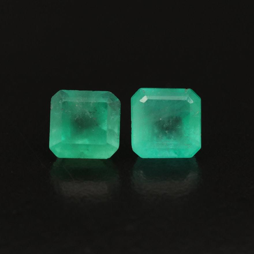 Loose 4.22 CTW Square Faceted Emerald