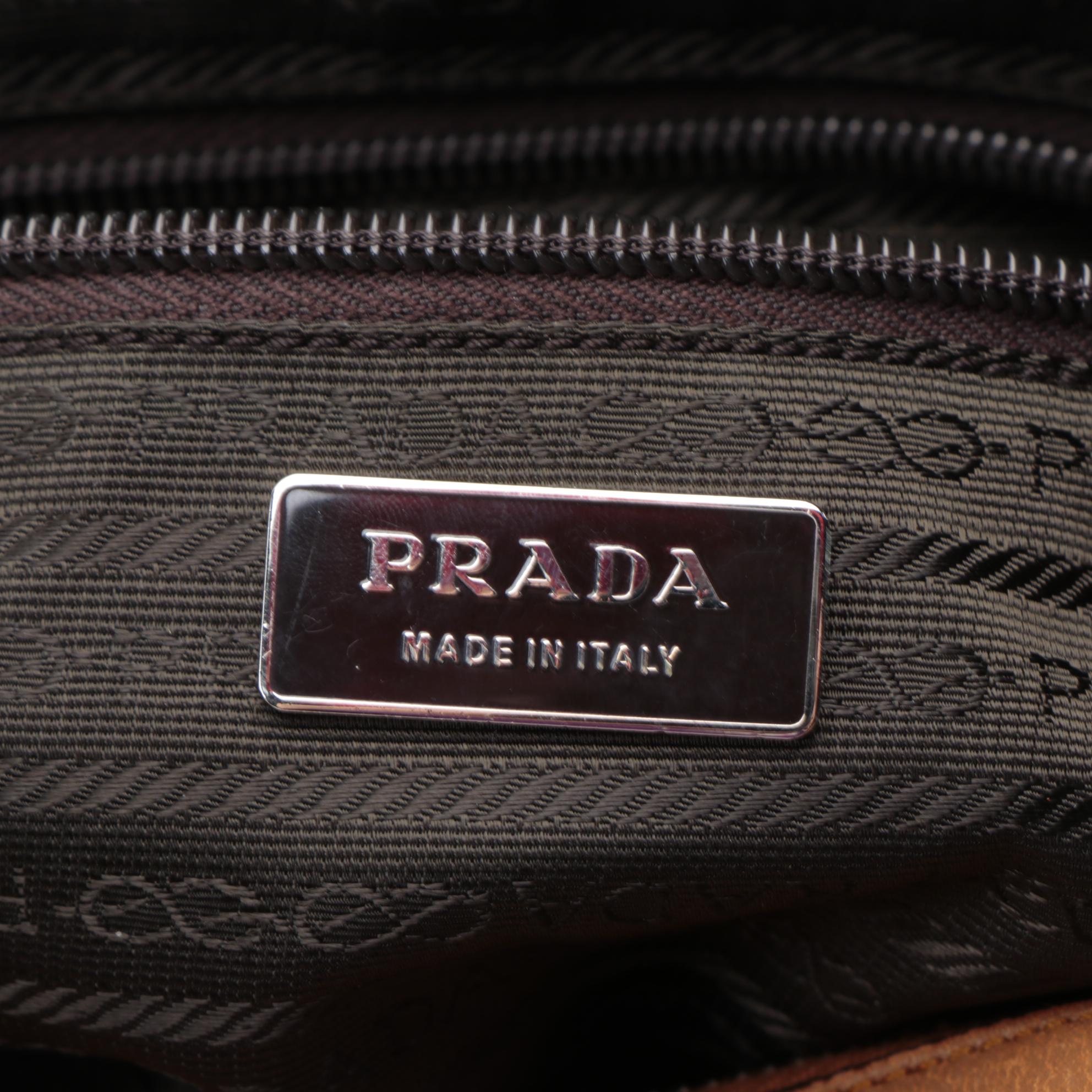 Prada Bowler Bag in Color-block Yellow and Brown Leather