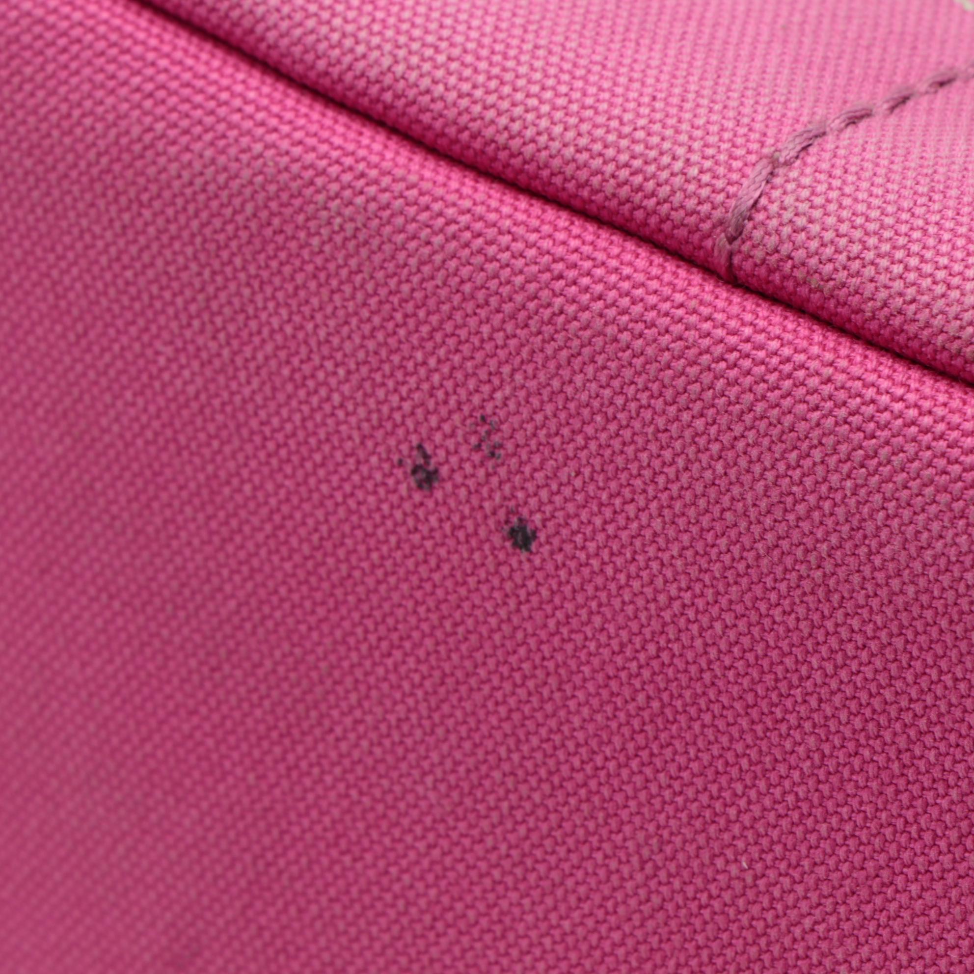 Prada Canapa Pink Canvas Tote Bag