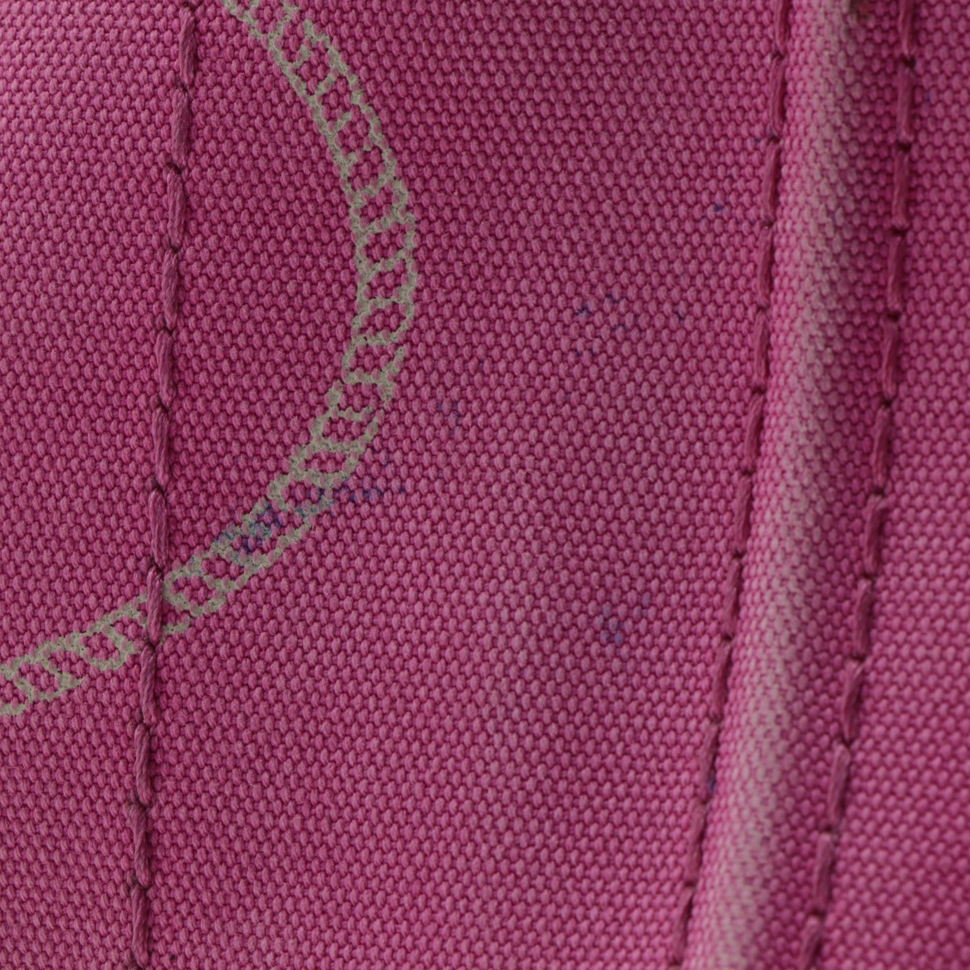 Prada Canapa Pink Canvas Tote Bag