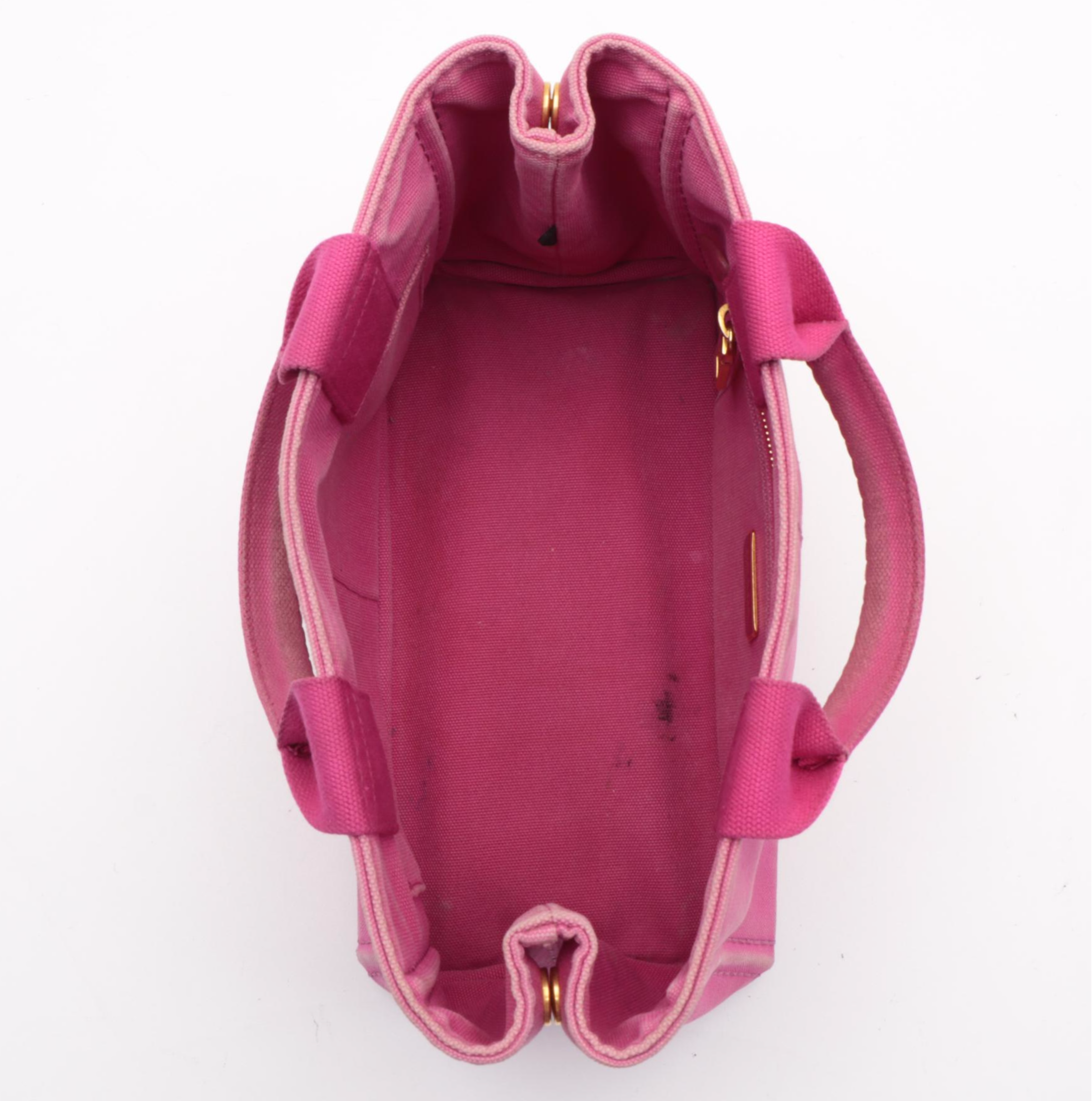 Prada Canapa Pink Canvas Tote Bag