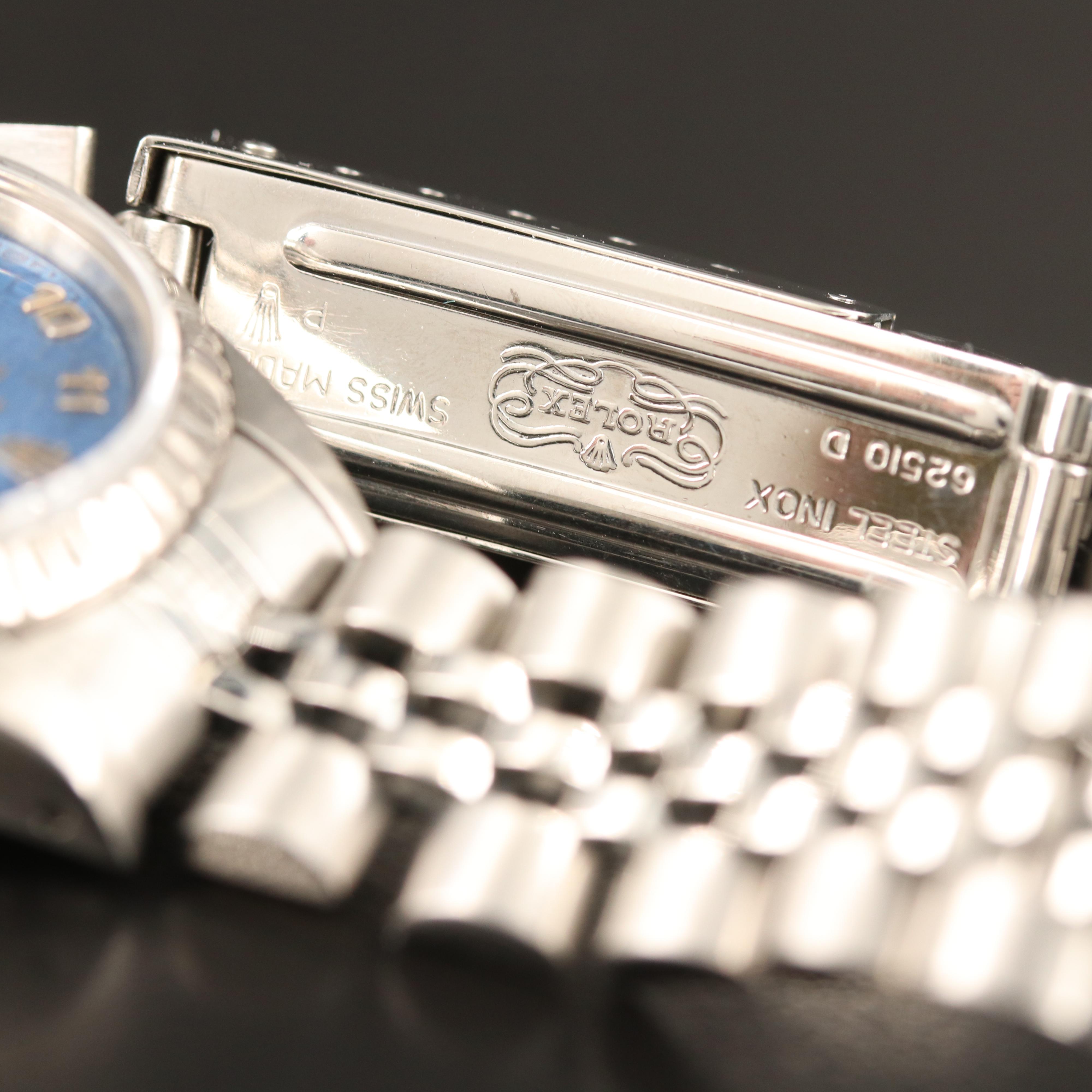 1990 Rolex Datejust Jubilee Dial 18K White Gold and Stainless Steel Watch