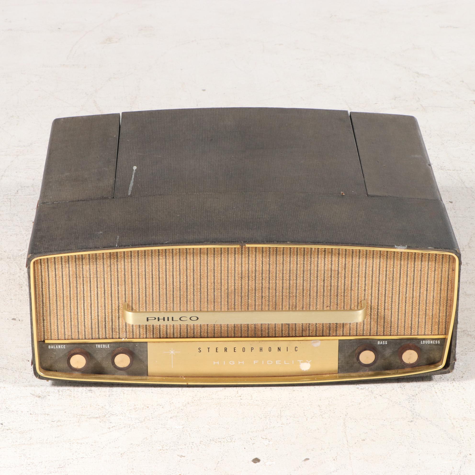 Philco Stereophonic High Fidelity Portable Radio and Record Player, Mid-20th C