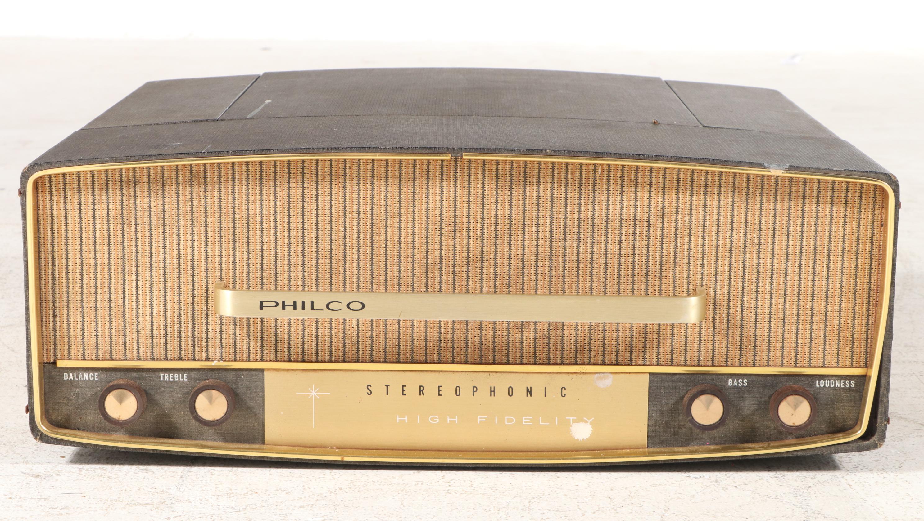 Philco Stereophonic High Fidelity Portable Radio and Record Player, Mid-20th C