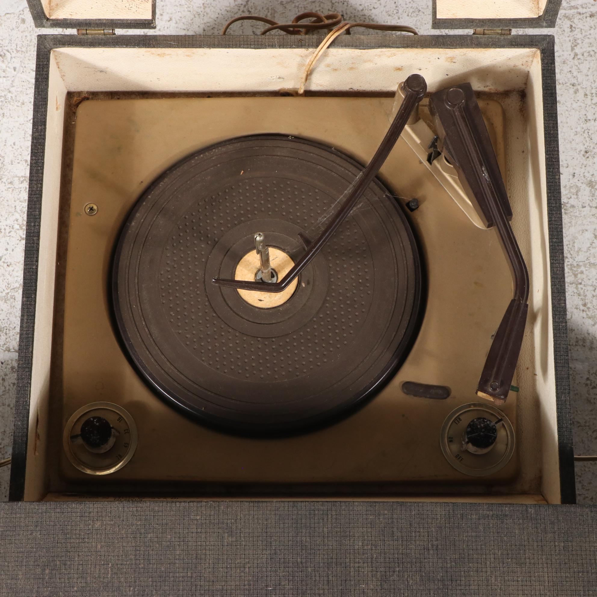 Philco Stereophonic High Fidelity Portable Radio and Record Player, Mid-20th C