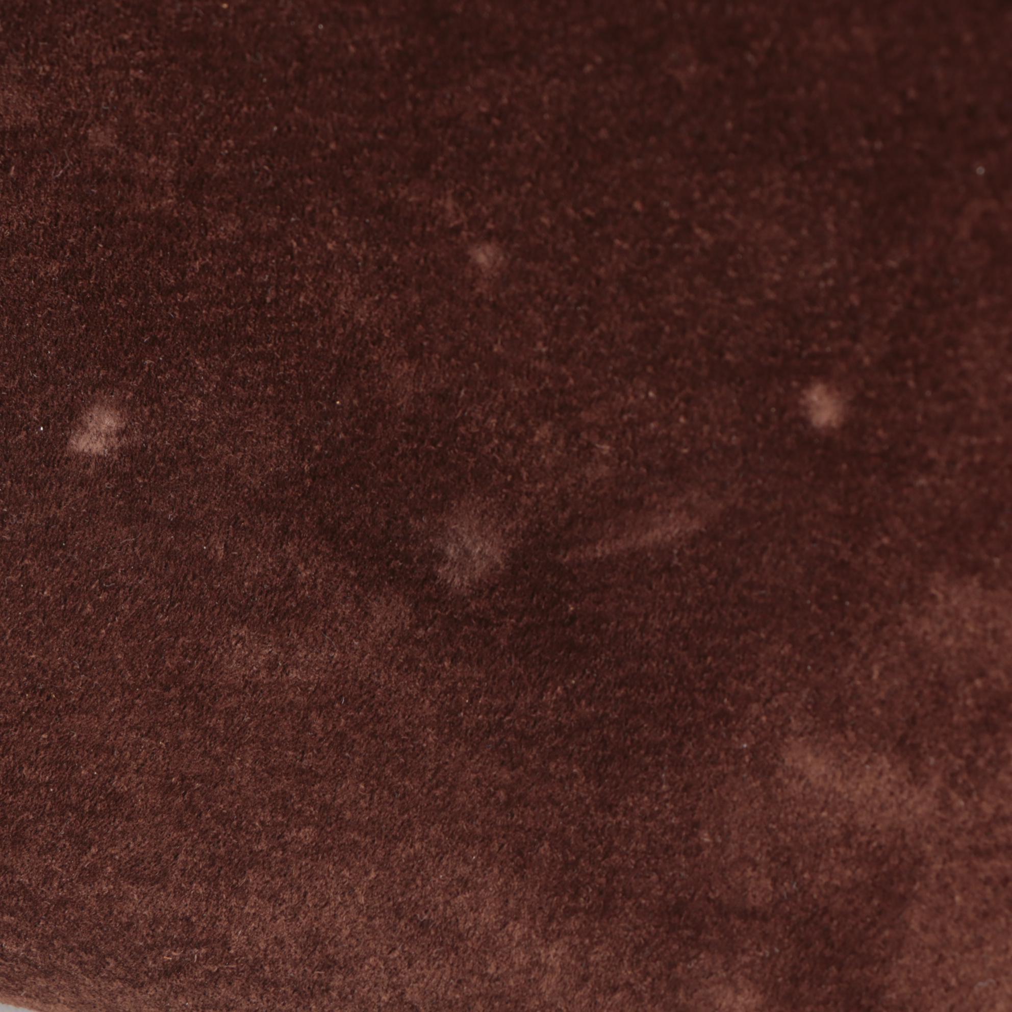 Gucci Diana Bamboo Handle Tote Bag in Brown Suede and Leather