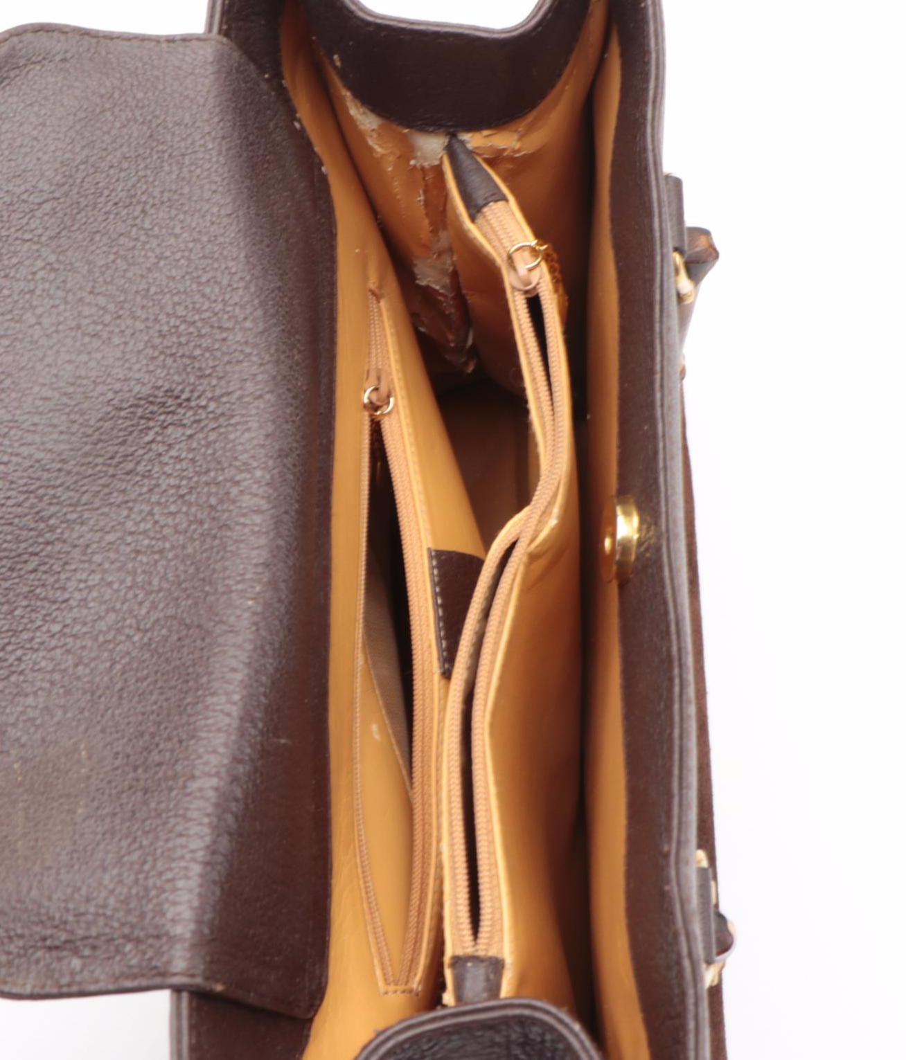 Gucci Diana Bamboo Handle Tote Bag in Brown Suede and Leather