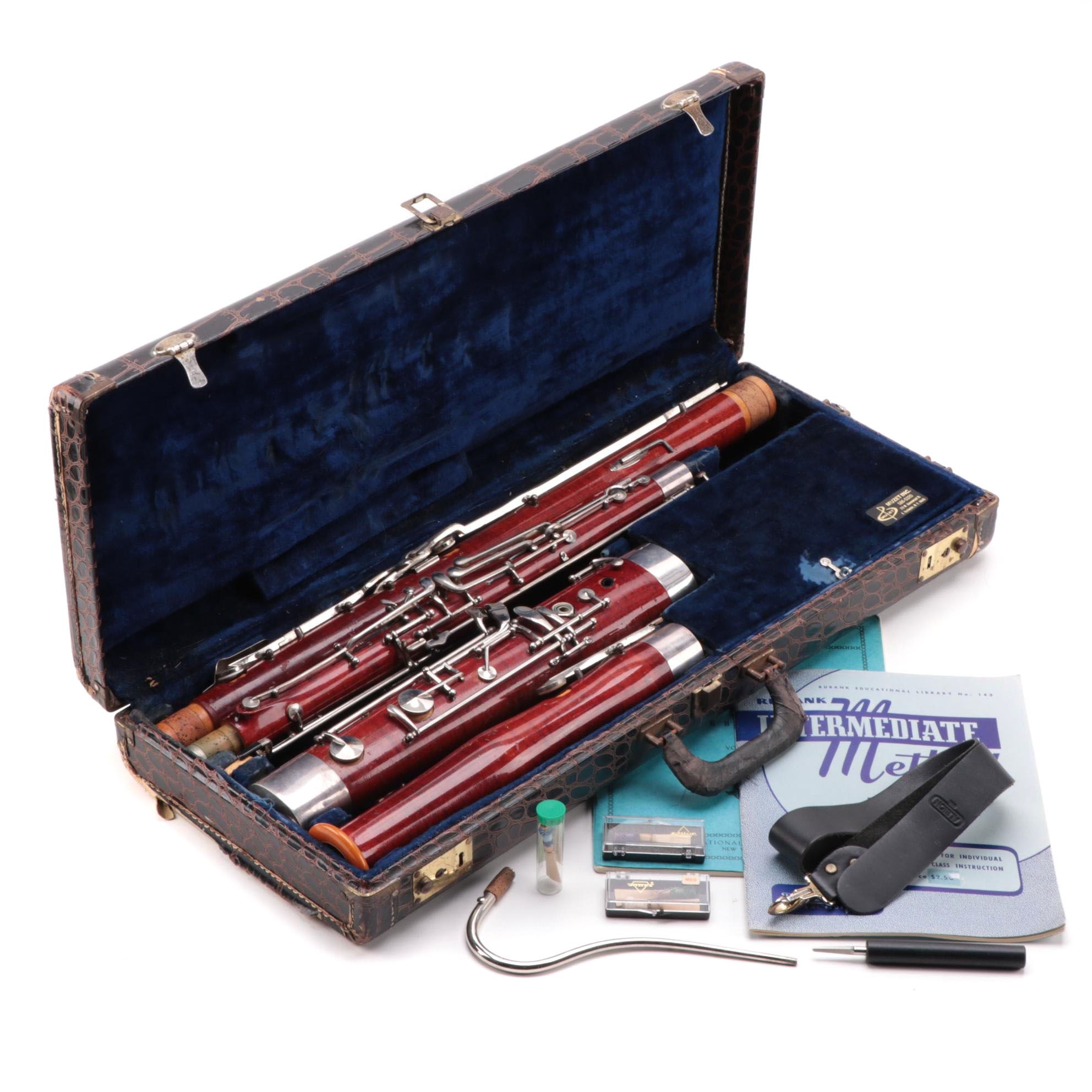 German Gebruder Mönnig Bassoon with Case and Method Books