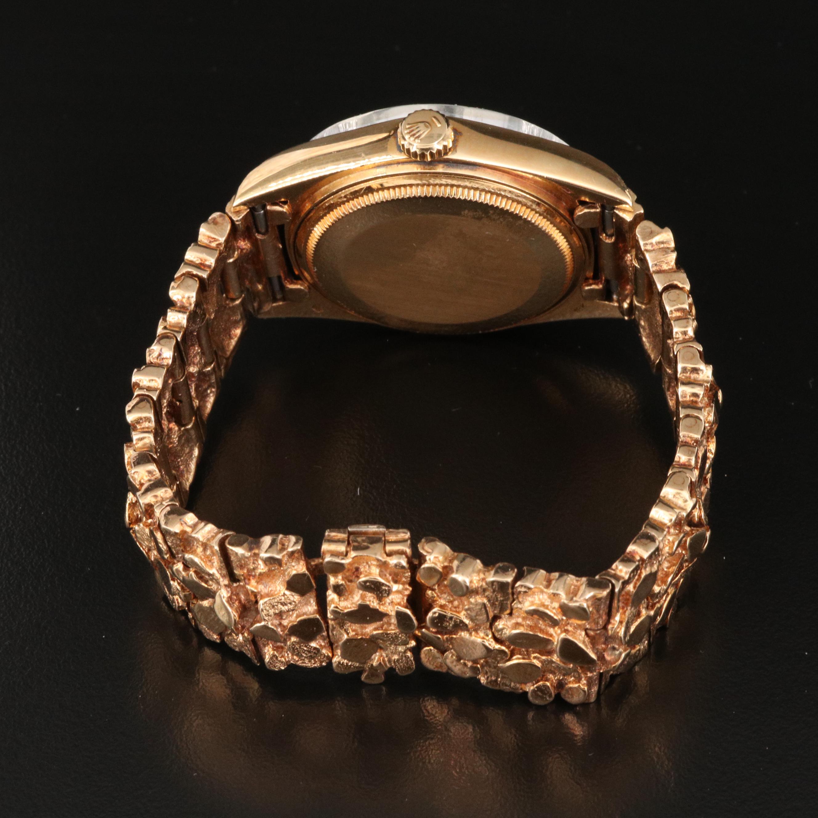 1979 Rolex 18K Yellow Gold 1.15 CTW Diamond Day-Date Watch