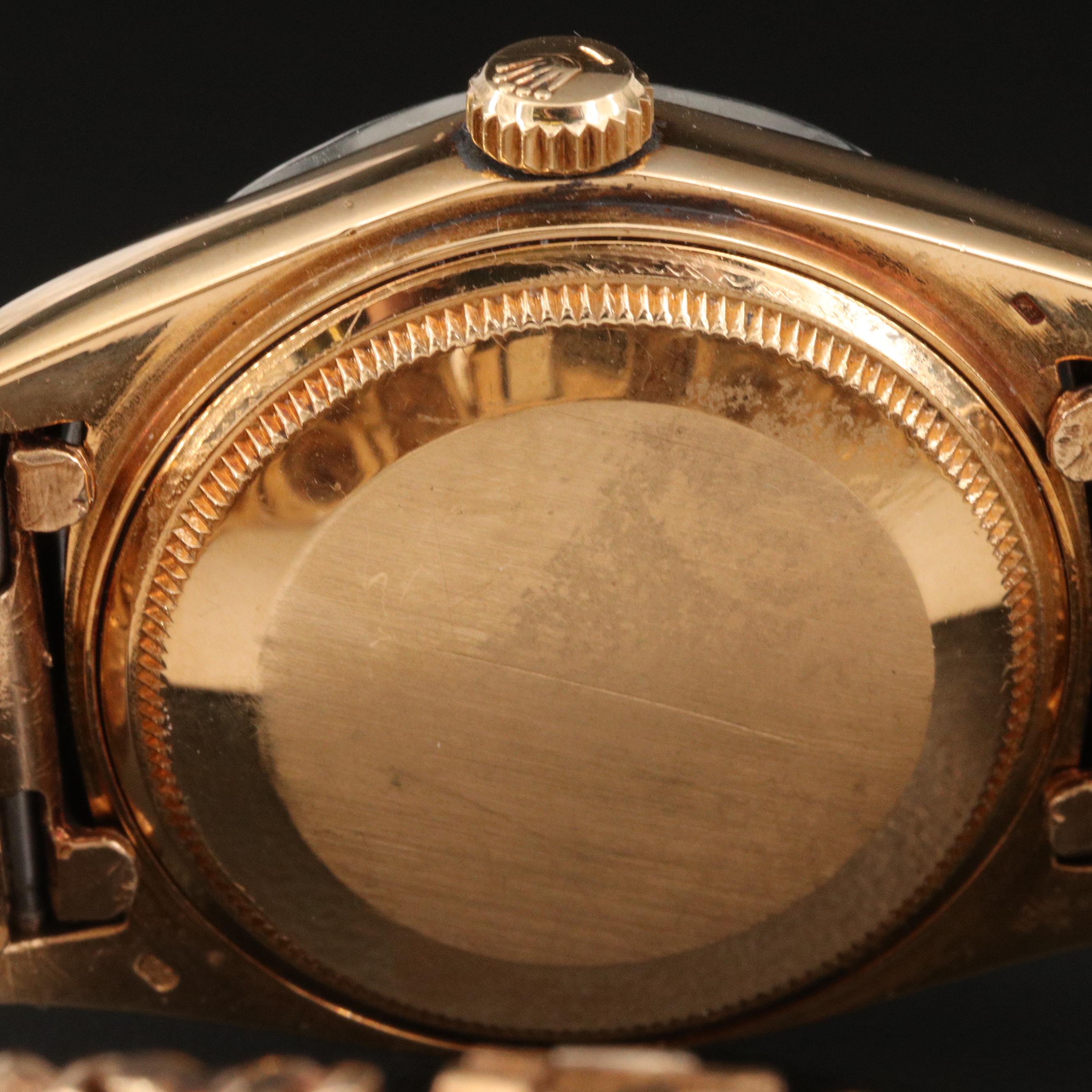 1979 Rolex 18K Yellow Gold 1.15 CTW Diamond Day-Date Watch