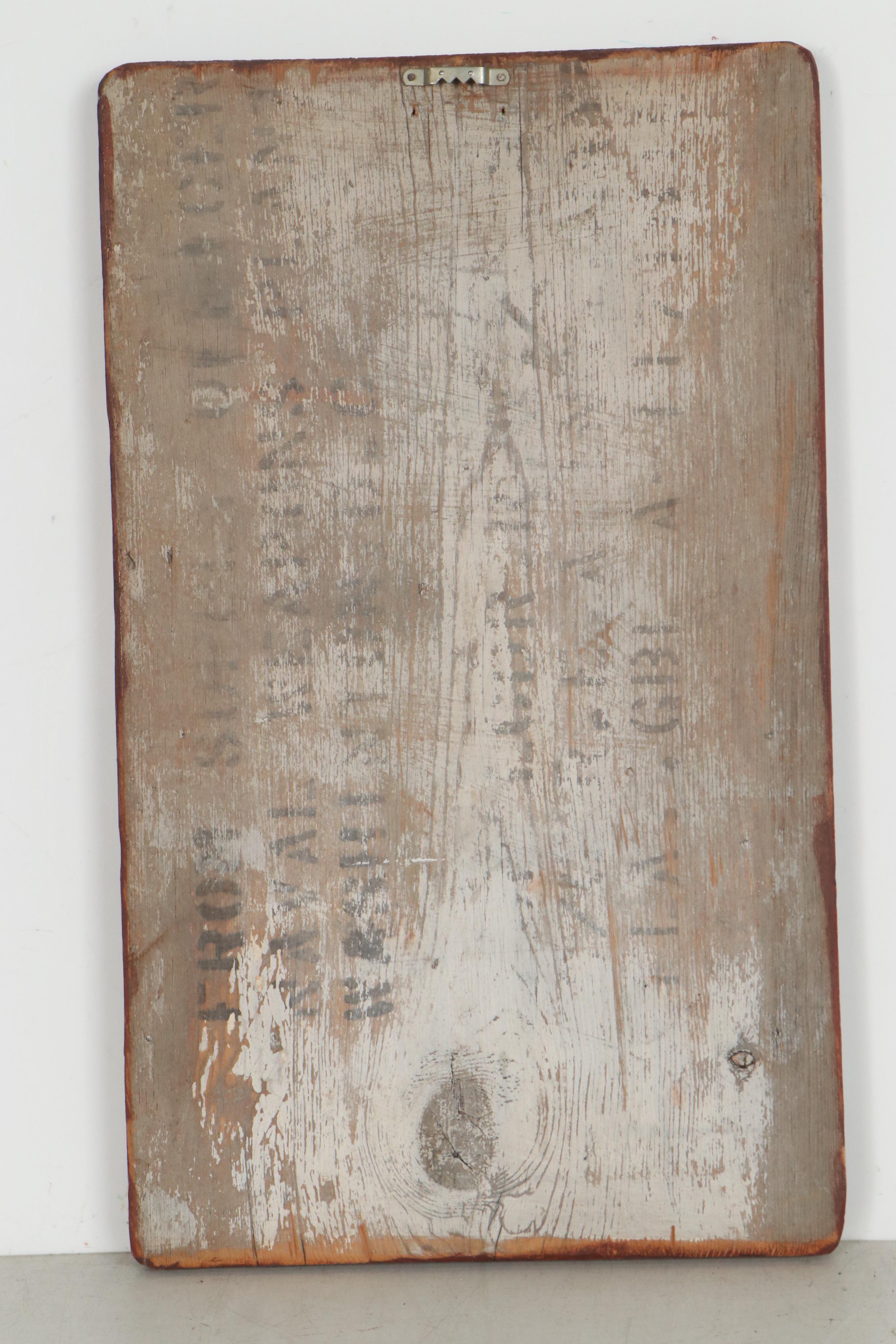 Robert Szesko Abstract Oil Painting on Wood, Late 20th Century