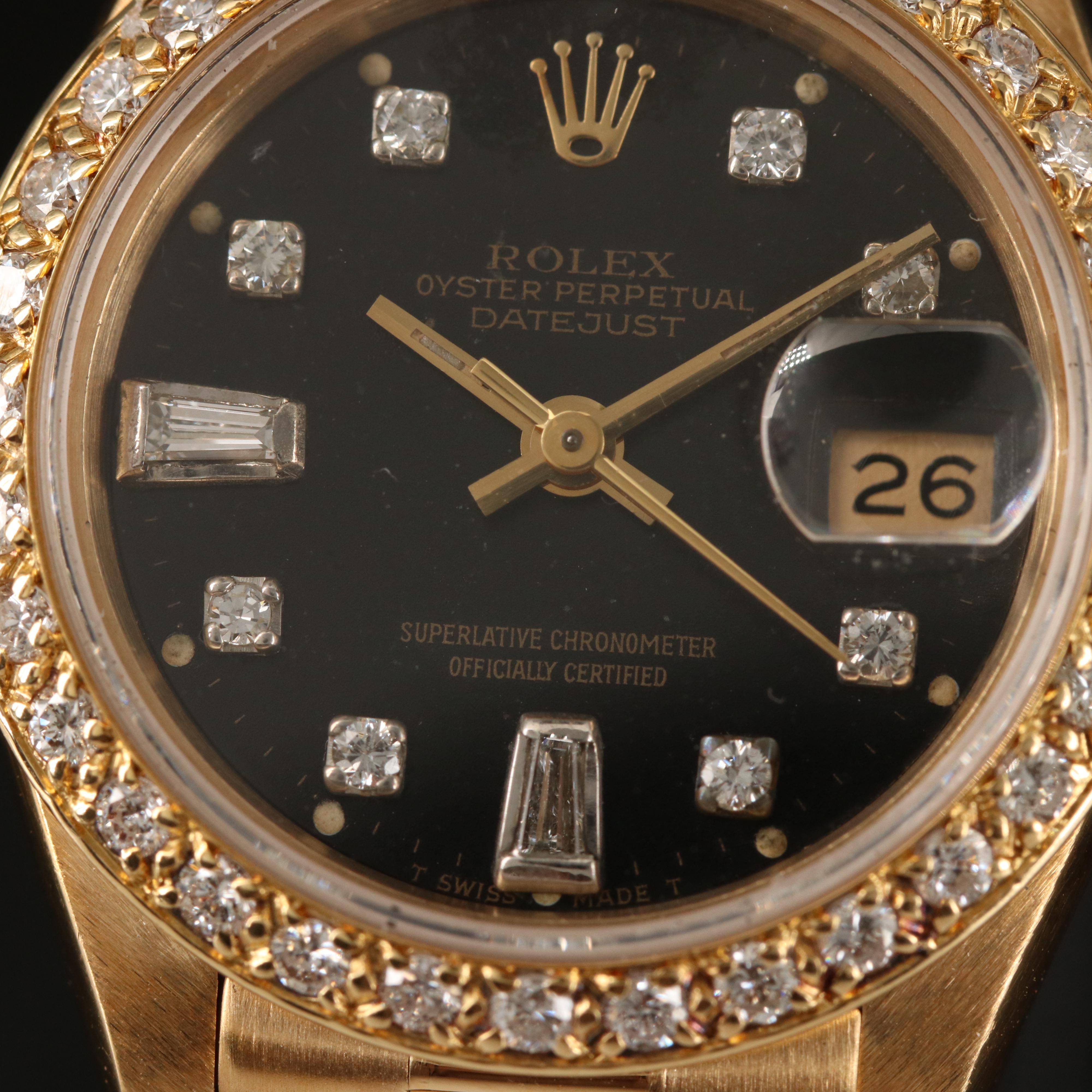 1986 Rolex Datejust Diamond and 18K Gold Watch