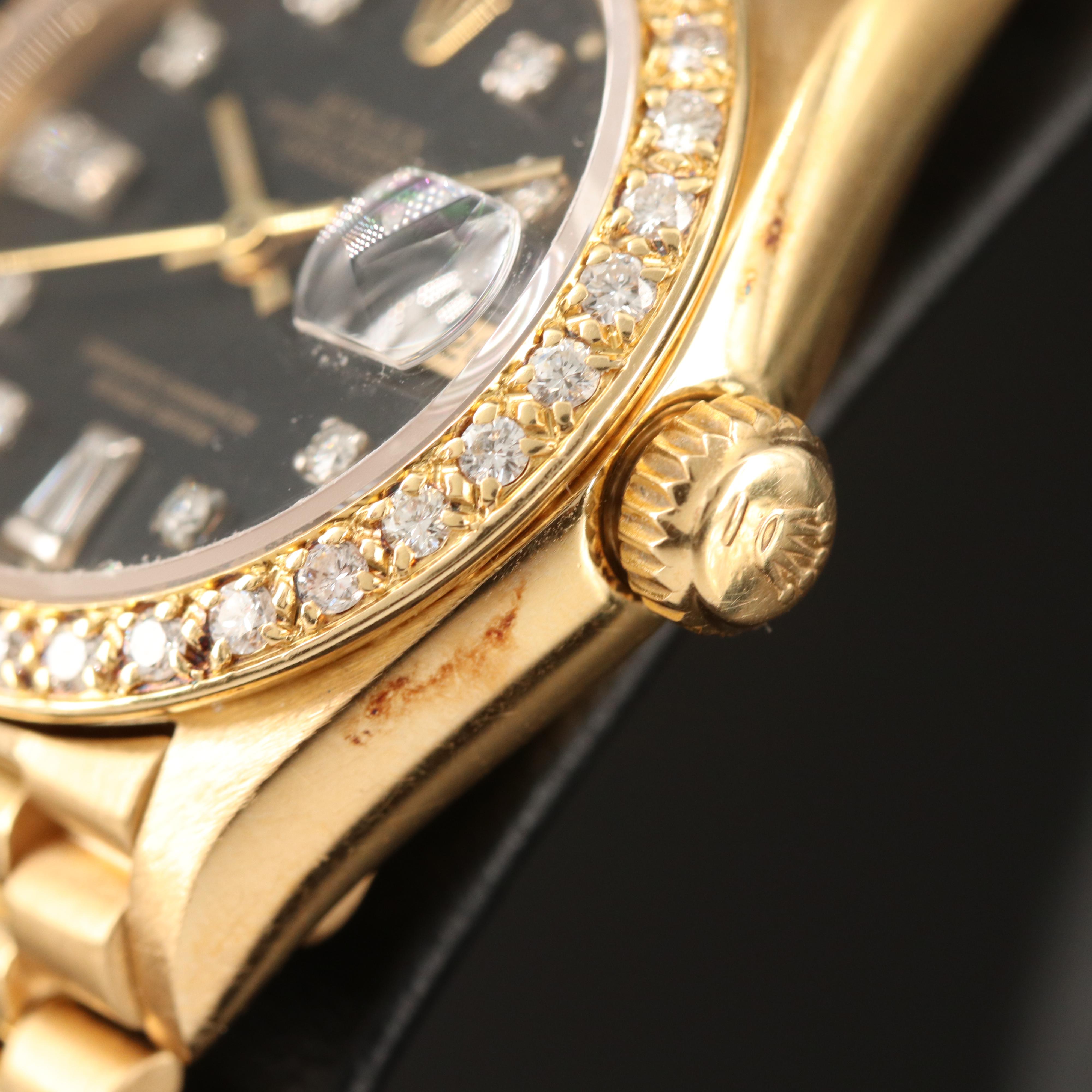 1986 Rolex Datejust Diamond and 18K Gold Watch