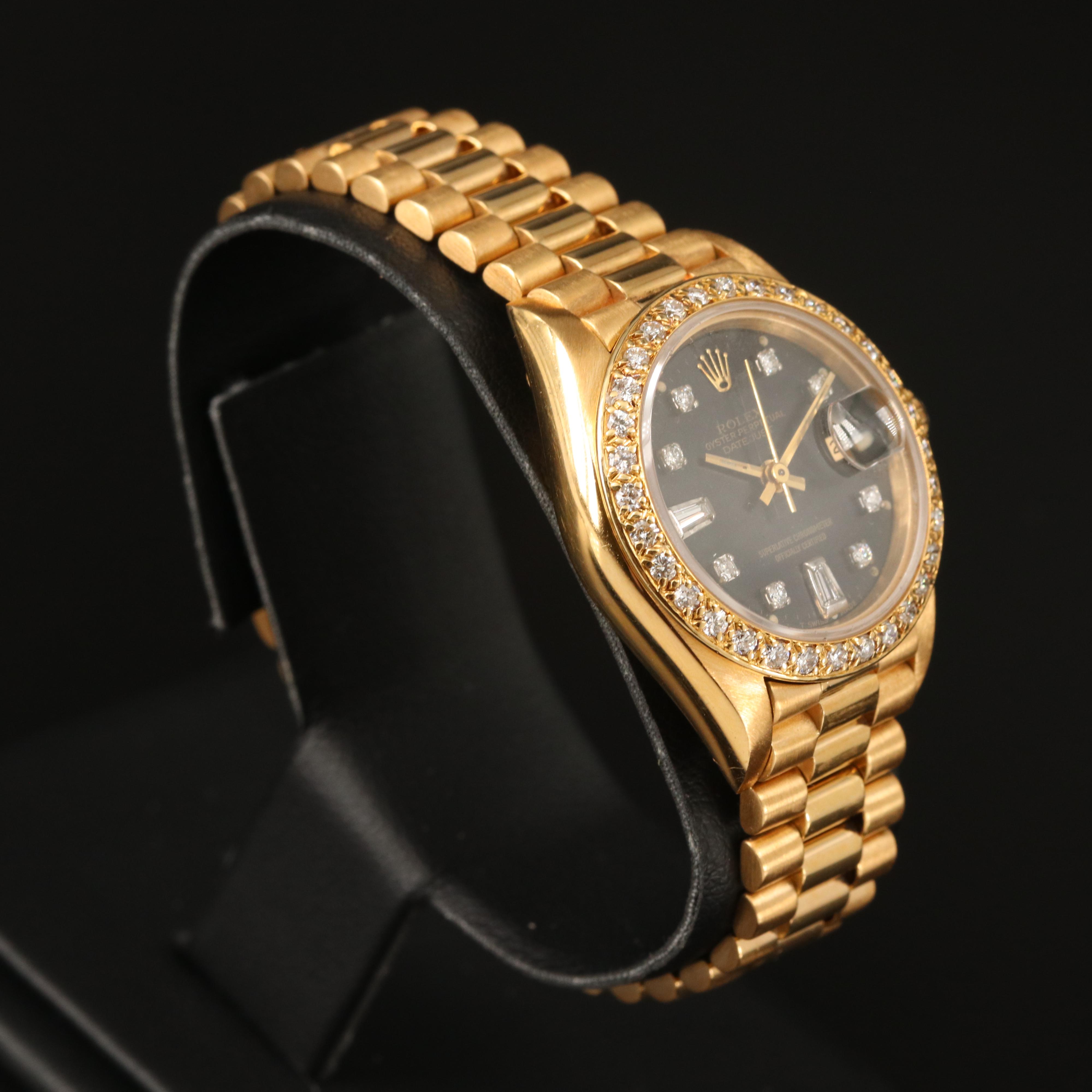 1986 Rolex Datejust Diamond and 18K Gold Watch