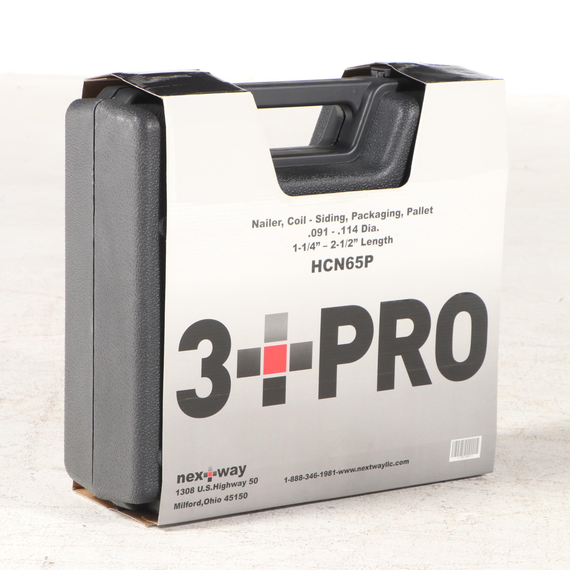 NextWay 3 PRO HCN65P Siding Coil Nailer with Case, Accessories
