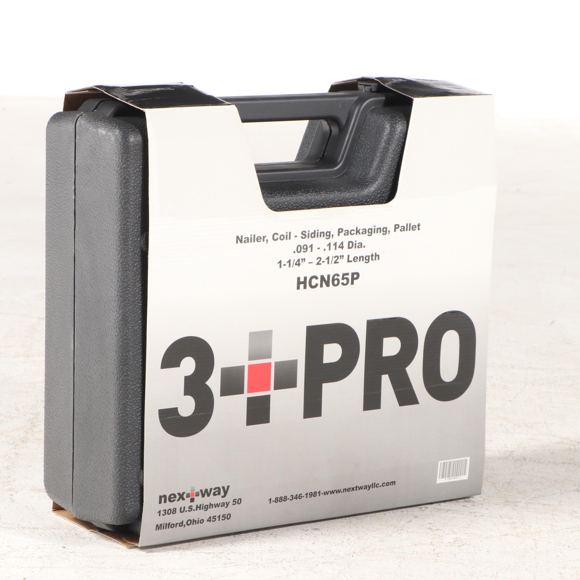 NextWay 3 PRO HCN65P Siding Coil Nailer with Case, Accessories