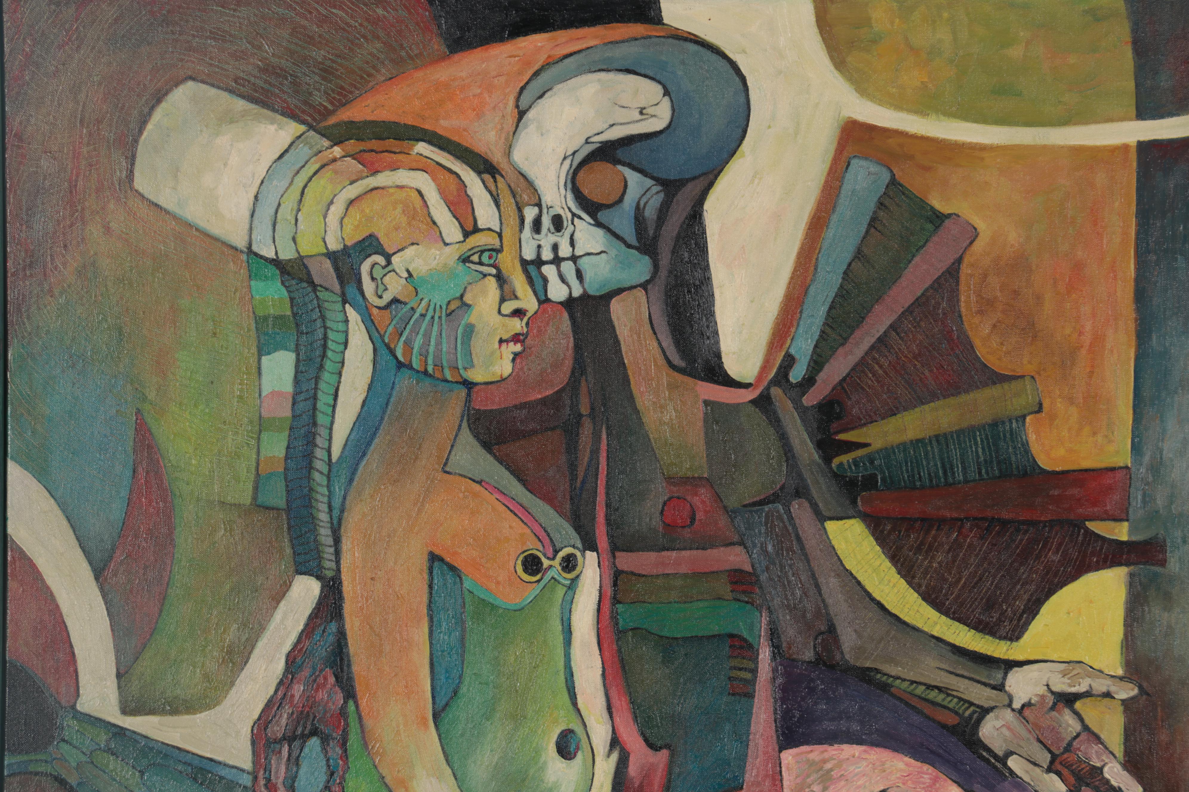 Lenore Szesko Oil Painting "Love Song," 1972