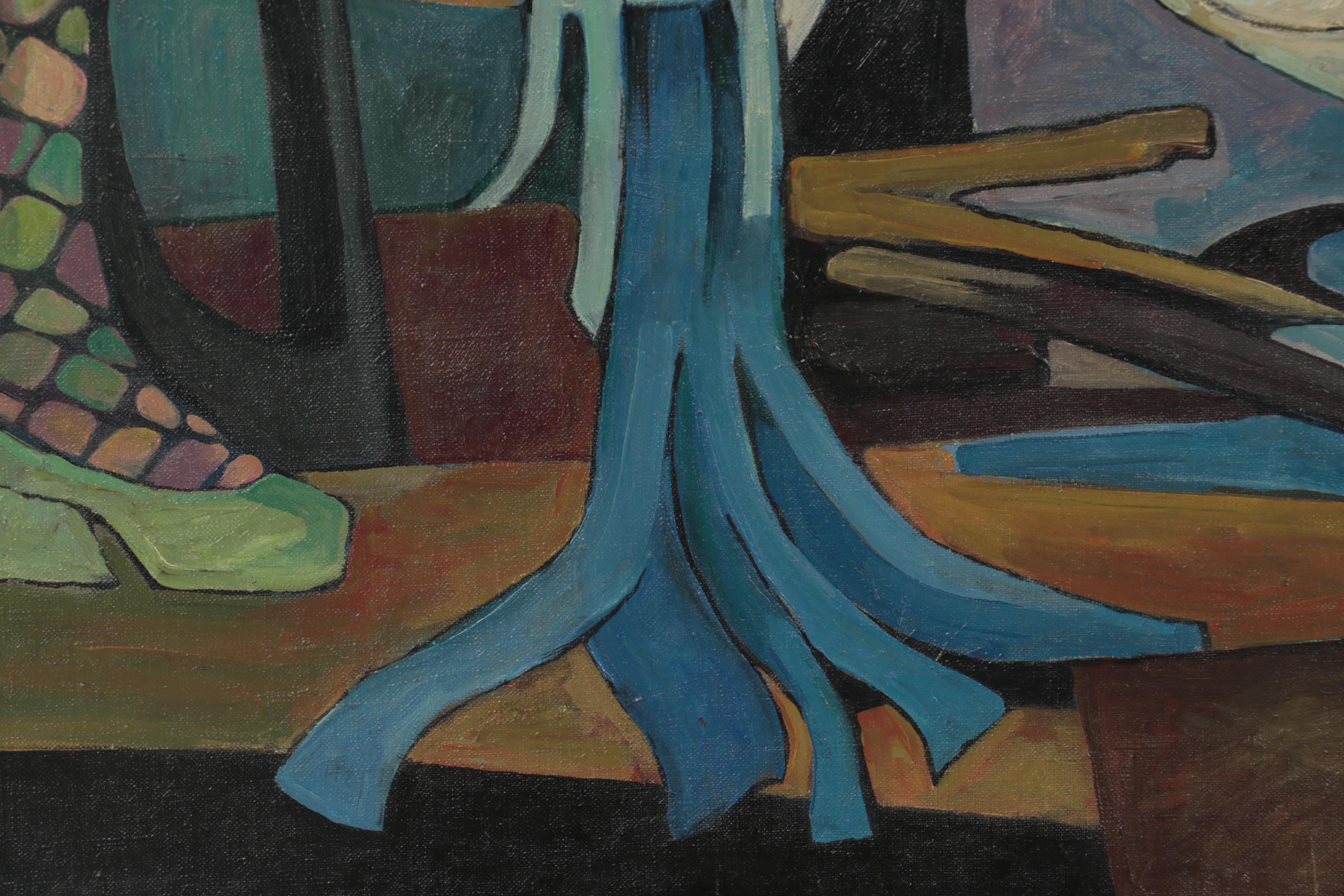 Lenore Szesko Oil Painting "Love Song," 1972