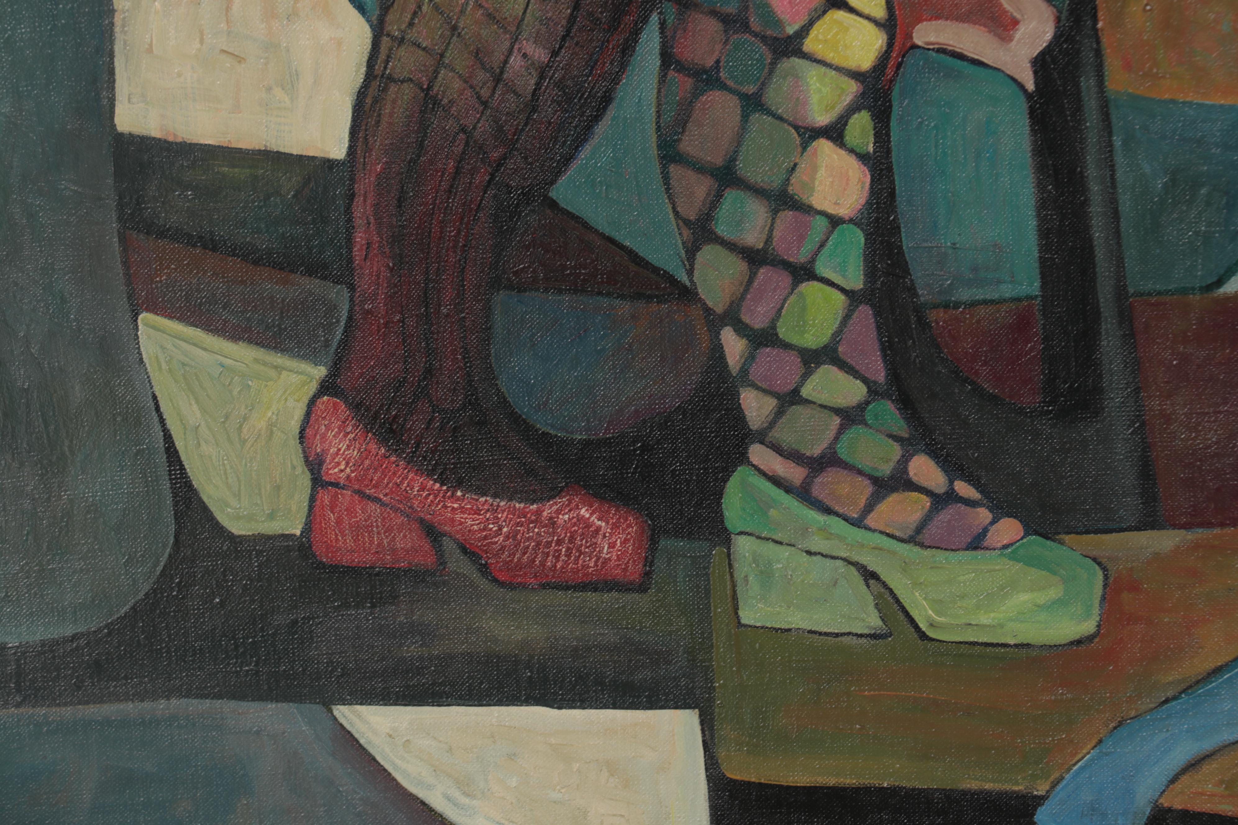 Lenore Szesko Oil Painting "Love Song," 1972