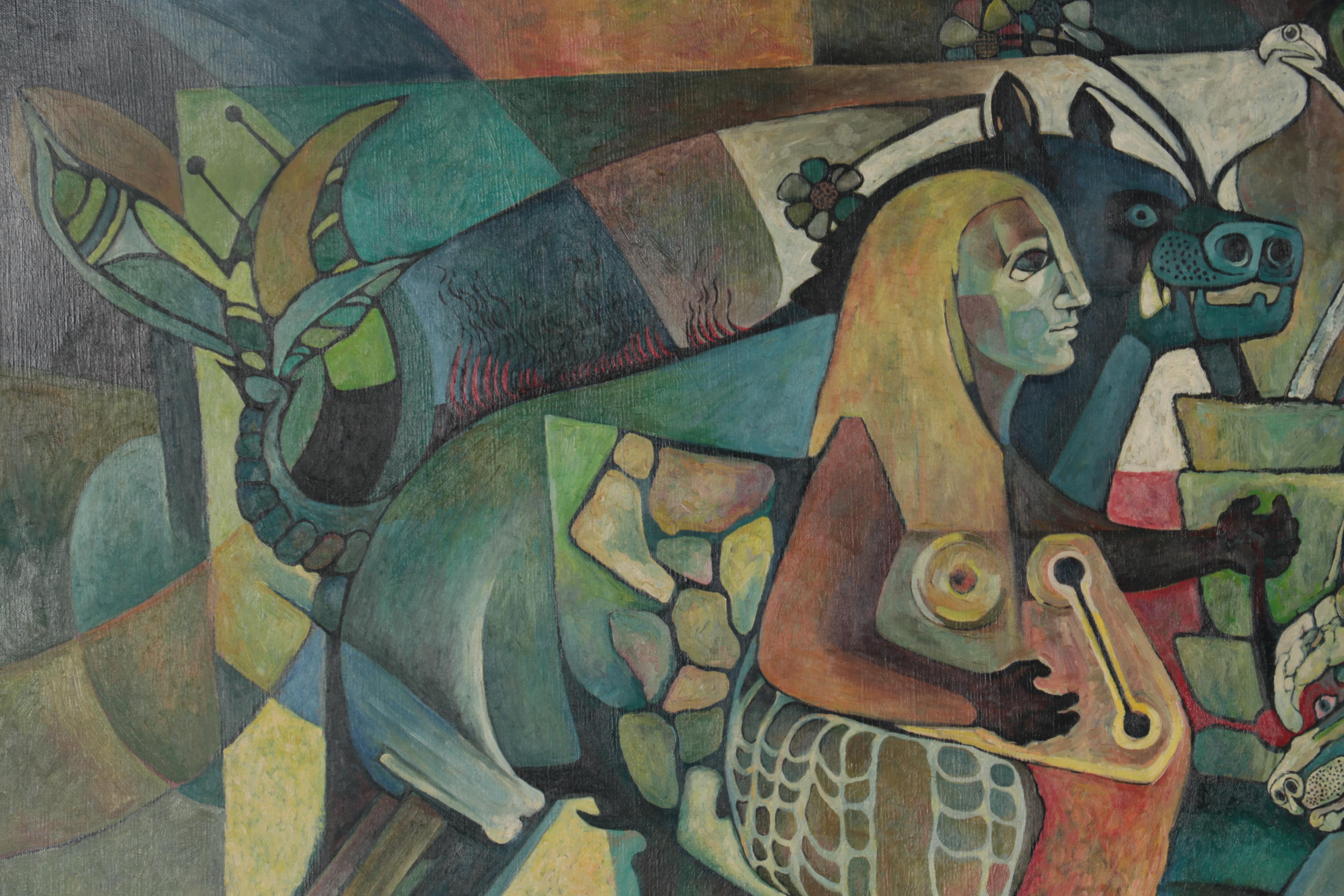 Lenore Szesko Oil Painting "Third Stone from the Sun," 1971