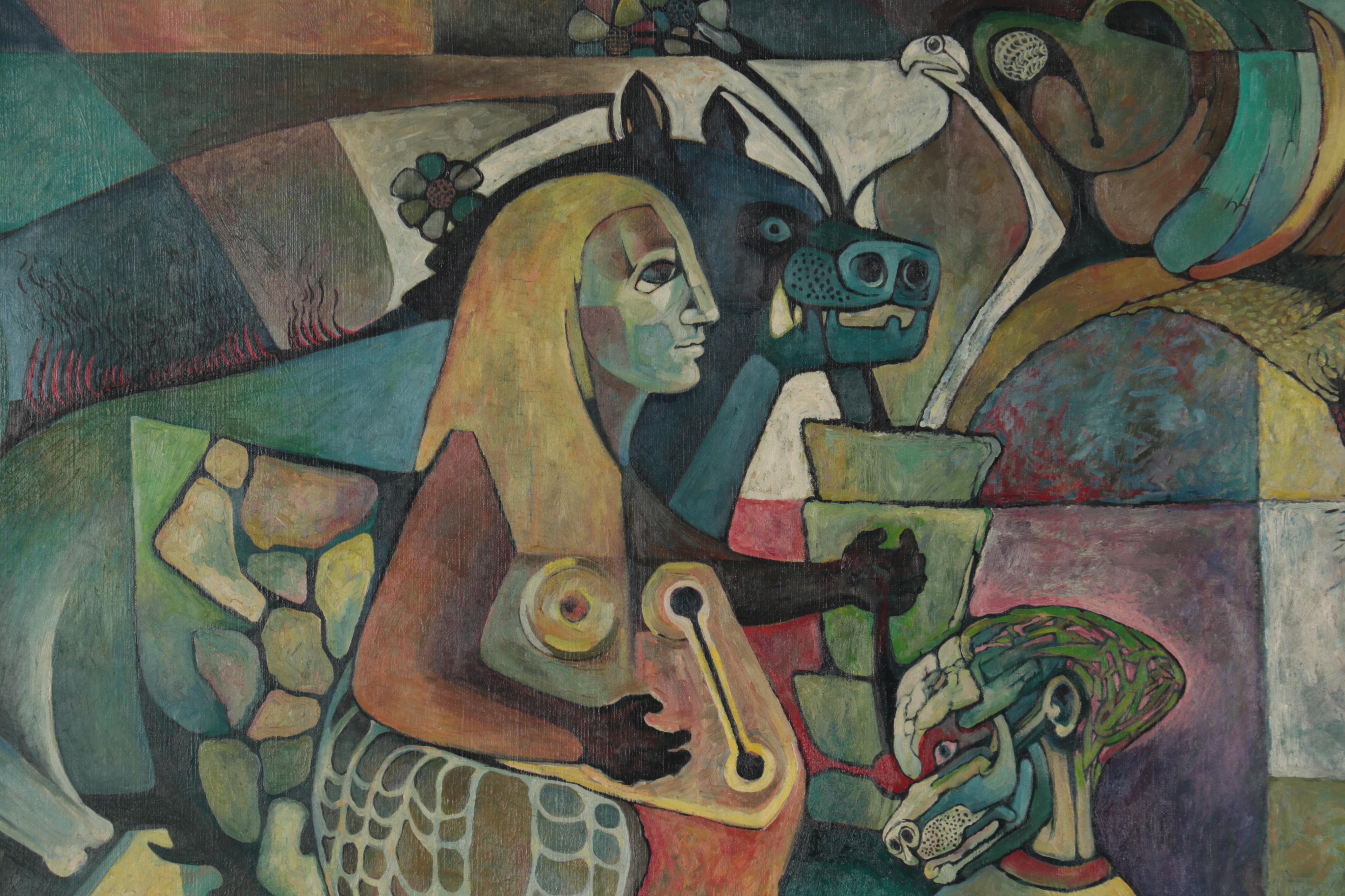 Lenore Szesko Oil Painting "Third Stone from the Sun," 1971