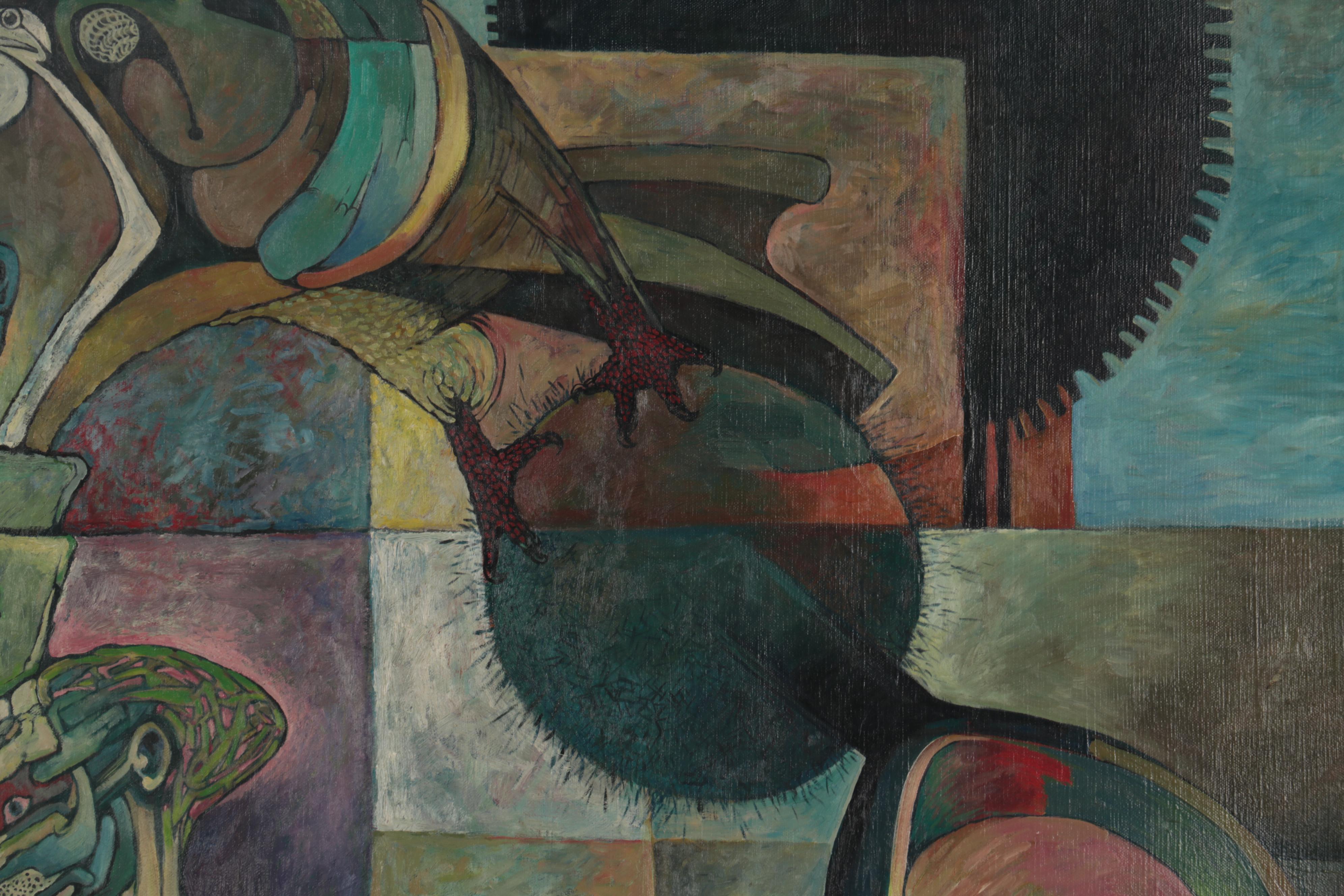 Lenore Szesko Oil Painting "Third Stone from the Sun," 1971