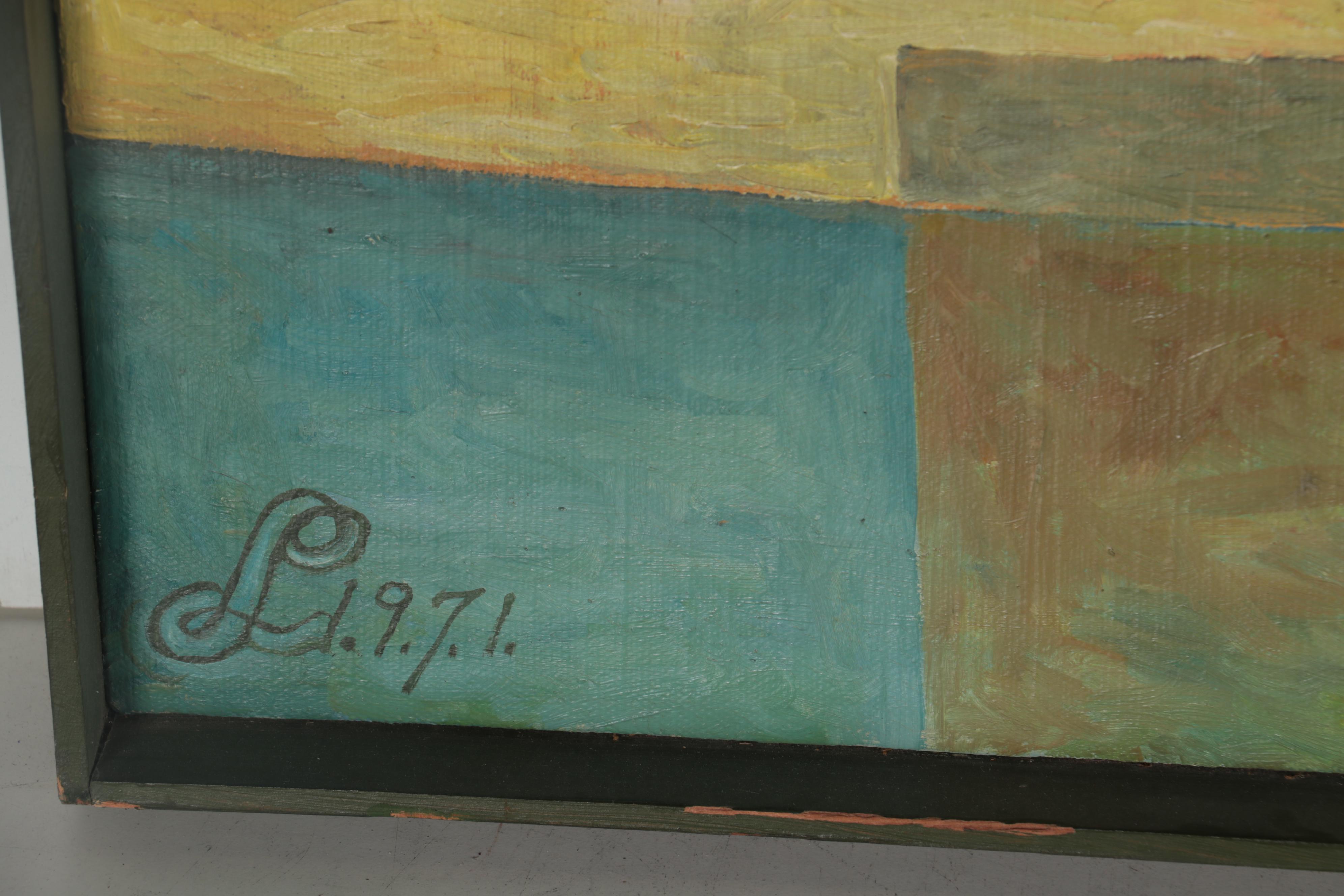 Lenore Szesko Oil Painting "Third Stone from the Sun," 1971