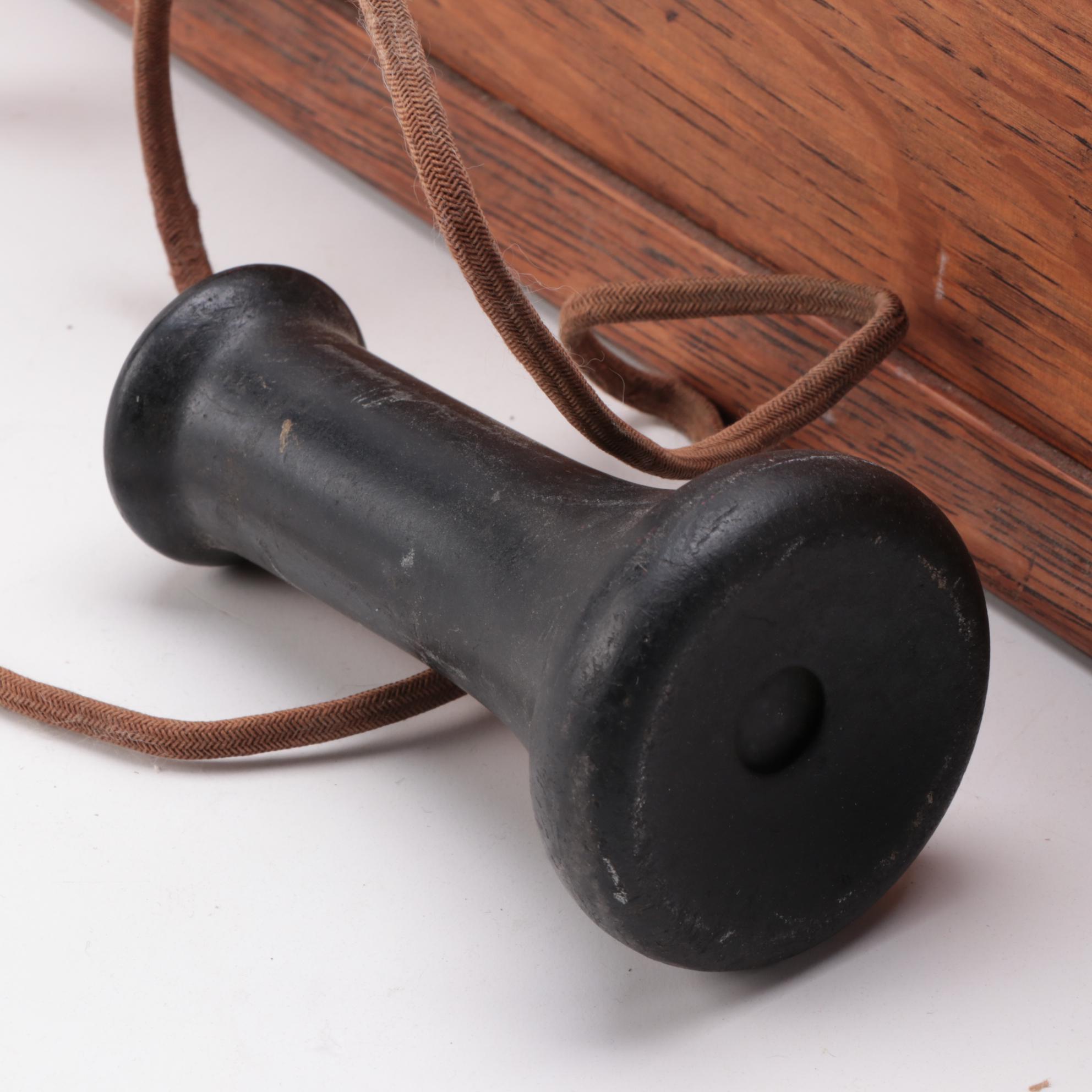 American Electric Oak Wood Wall Telephone, Early 20th Century