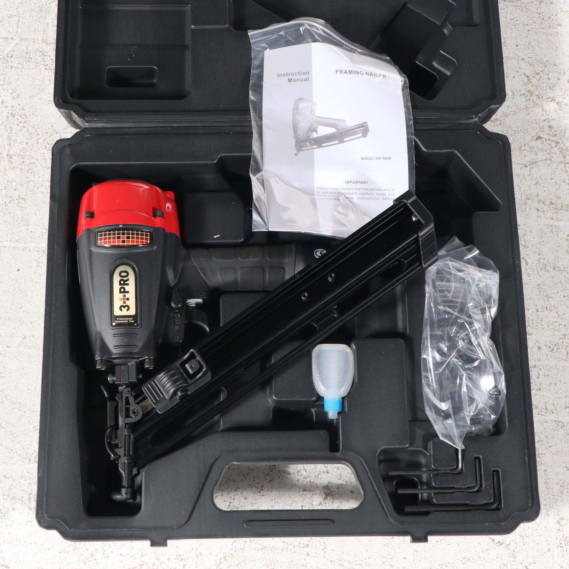 NextWay 3 Pro DA1564P Framing Nailer, Case and Accessories