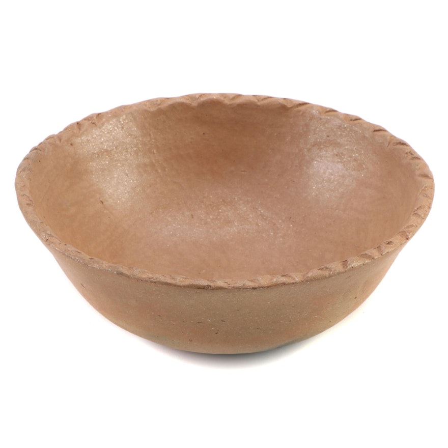 Taos Pueblo Pit-Fired Micaceous Ceramic Bowl