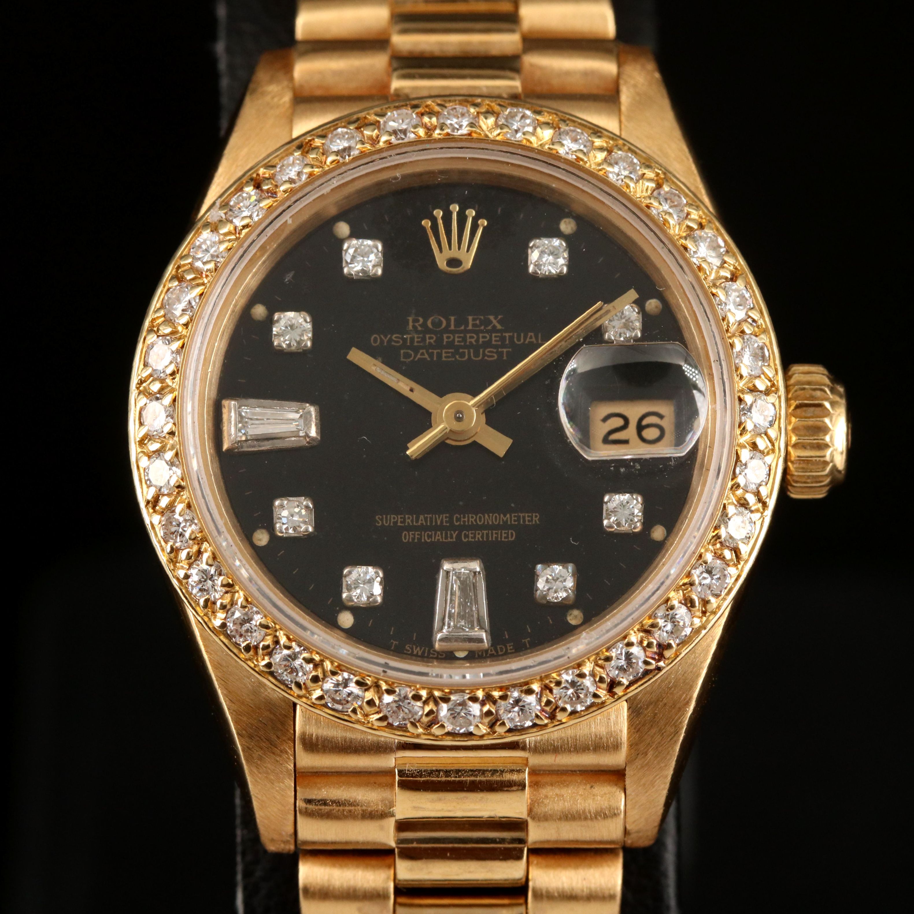 1986 Rolex Datejust Diamond and 18K Gold Watch