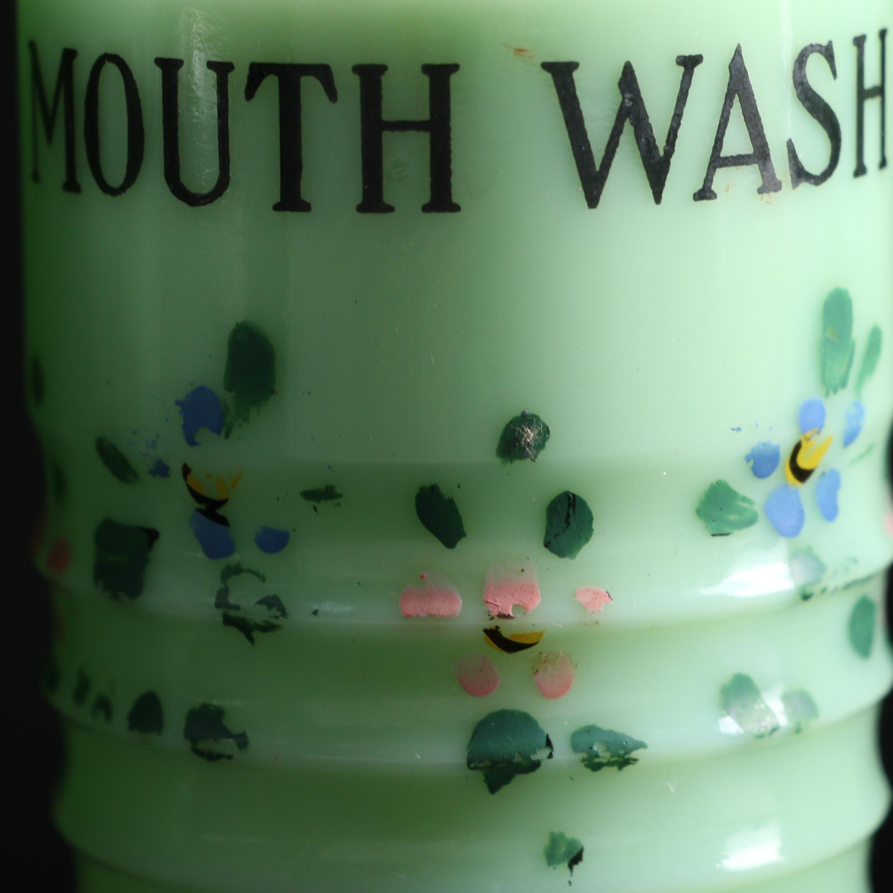 Jeannette Jadeite Ribbed Glass Bathroom Canisters, Early to Mid 20th Century