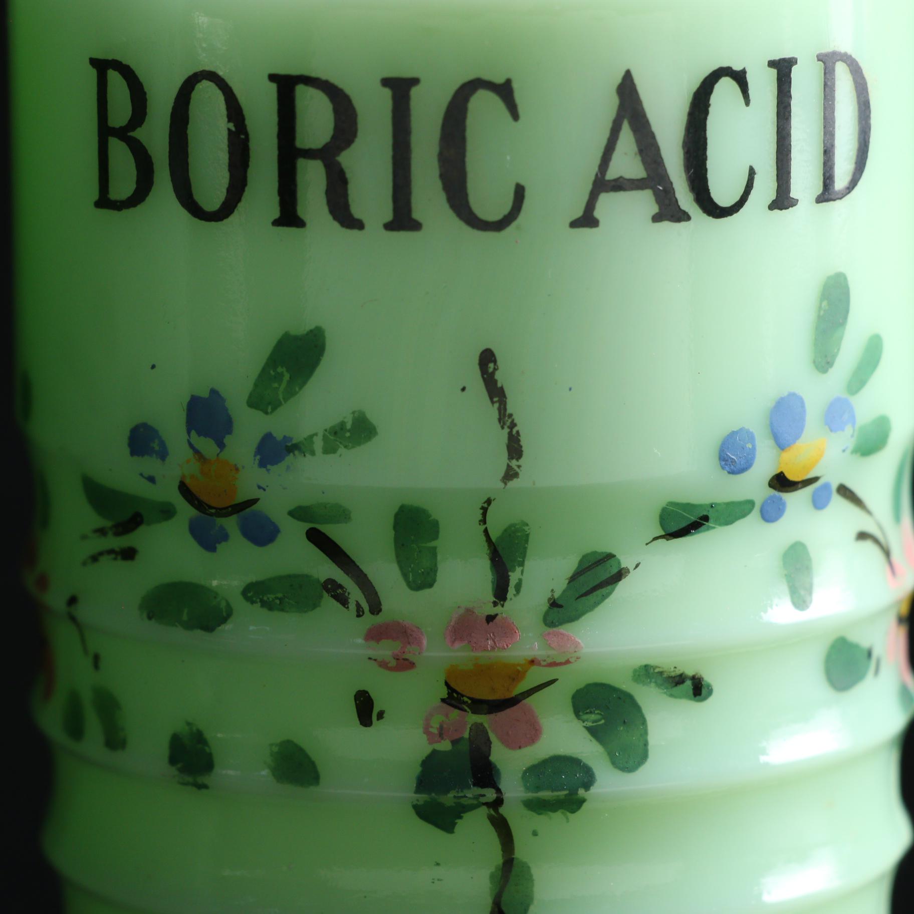 Jeannette Jadeite Ribbed Glass Bathroom Canisters, Early to Mid 20th Century