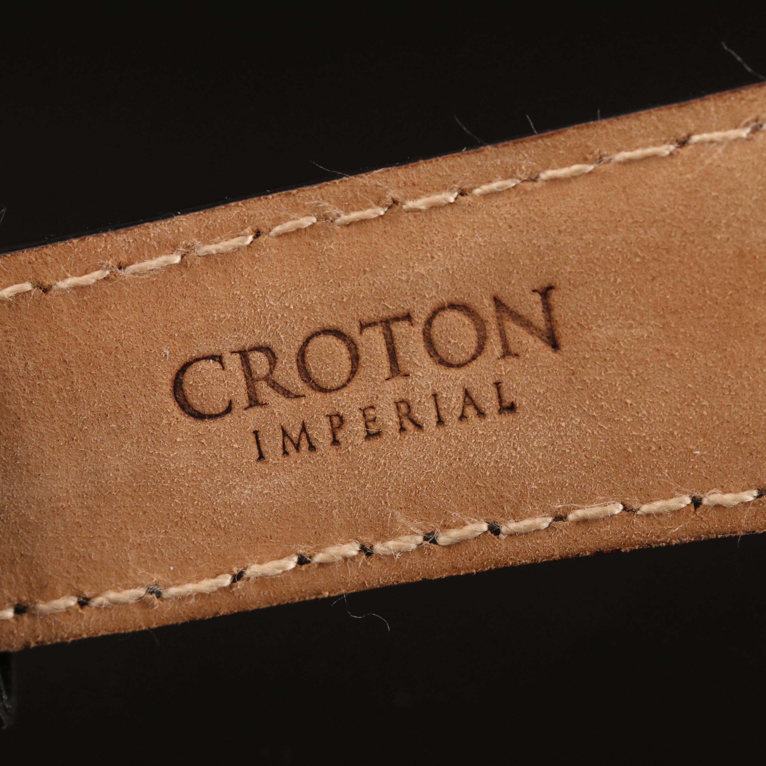 Croton Imperial Tourbillon Rose Gold Tone Stem Wind Watch