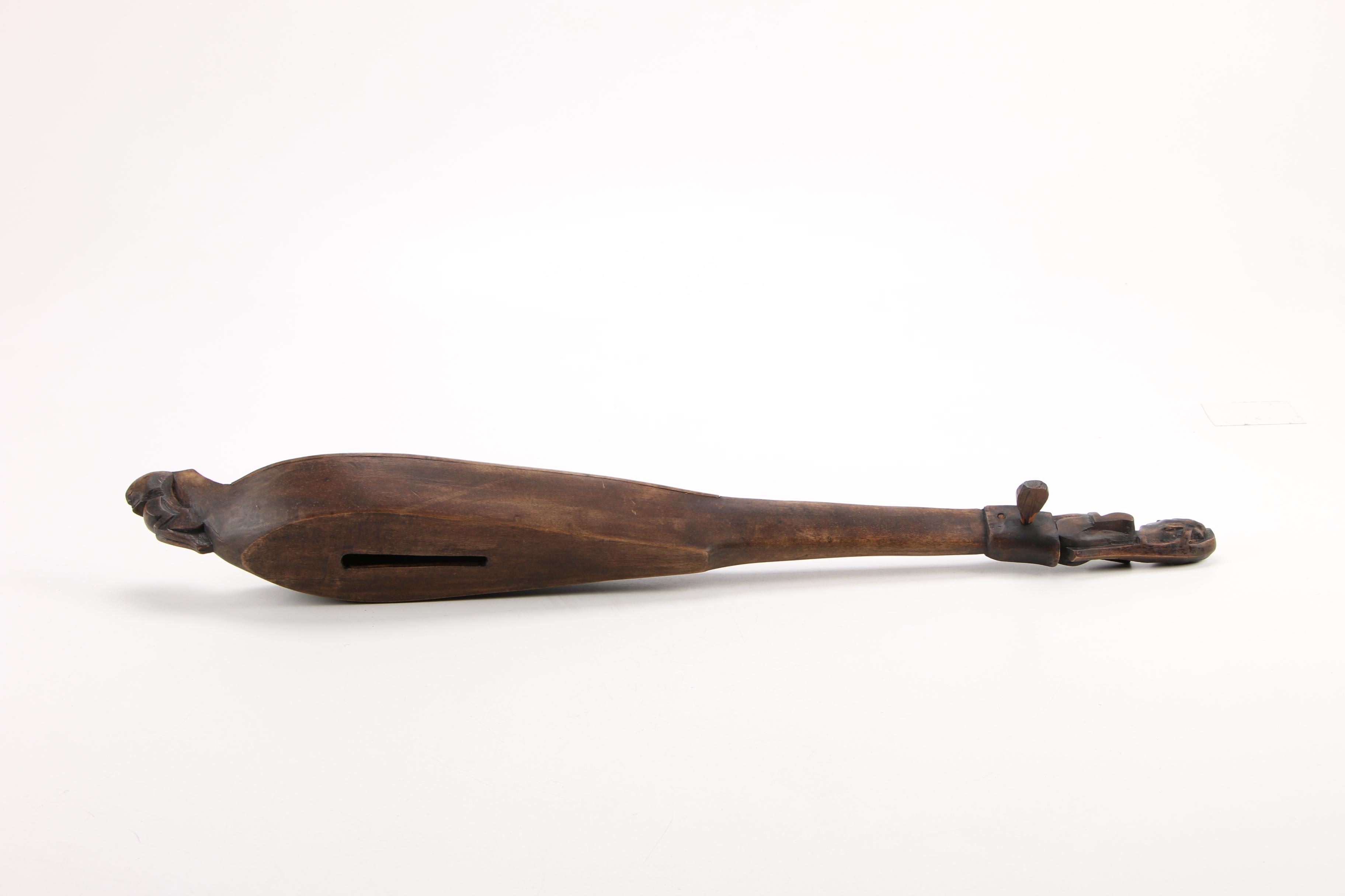 Batak Sape Hand-Carved Wood Musical Instrument, Indonesia