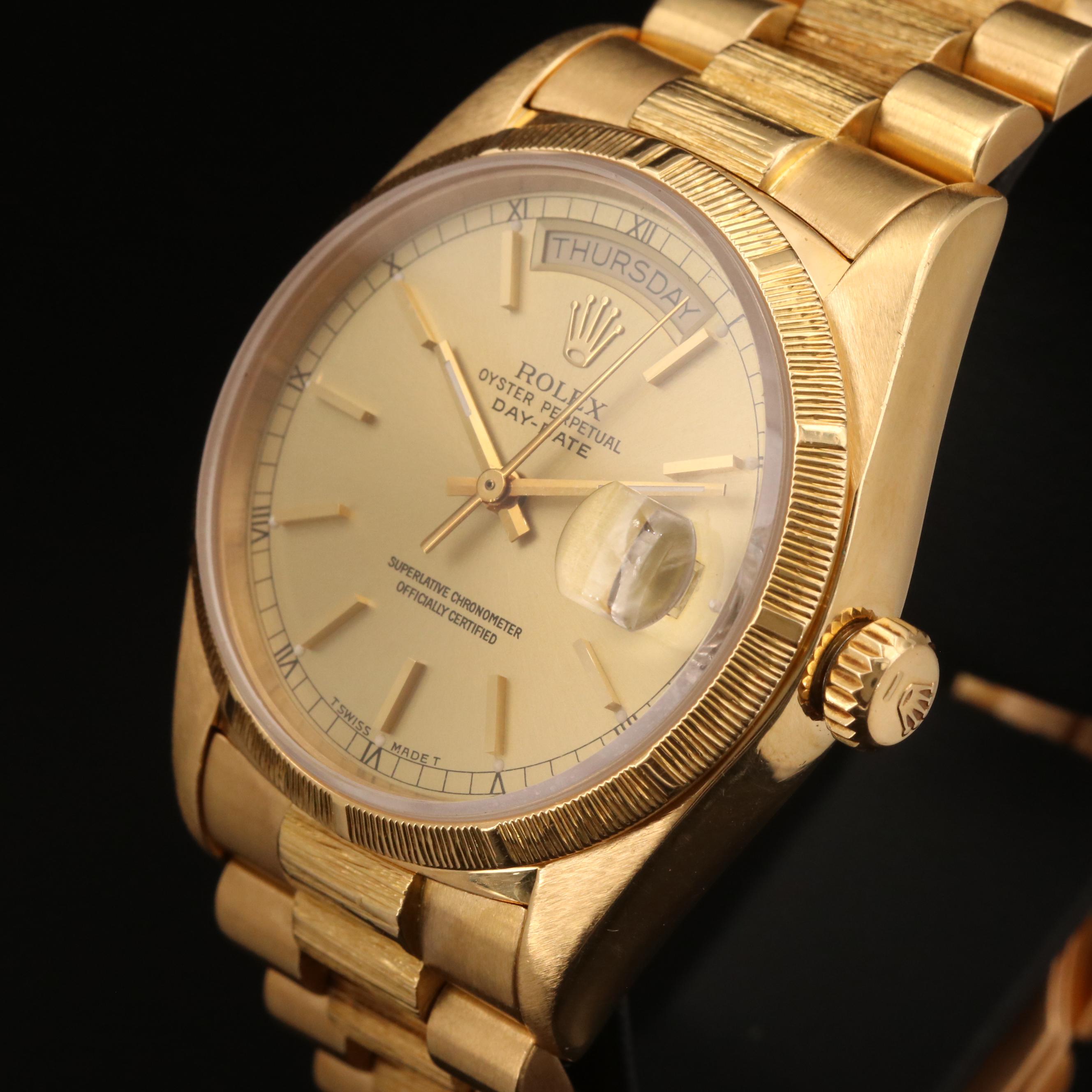 1987 Rolex "Day-Date President" 18K Gold Automatic Watch