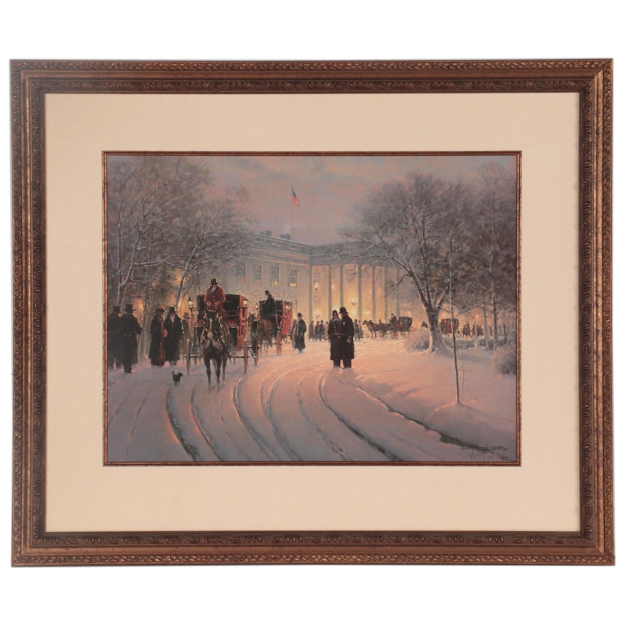 G. Harvey Offset Lithograph "An Evening with the President," Late 20th Century