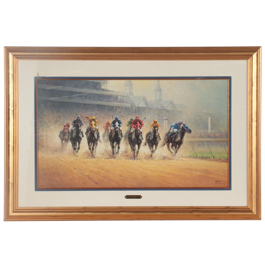 G. Harvey Offset Lithograph "Test of Champions," Late 20th Century