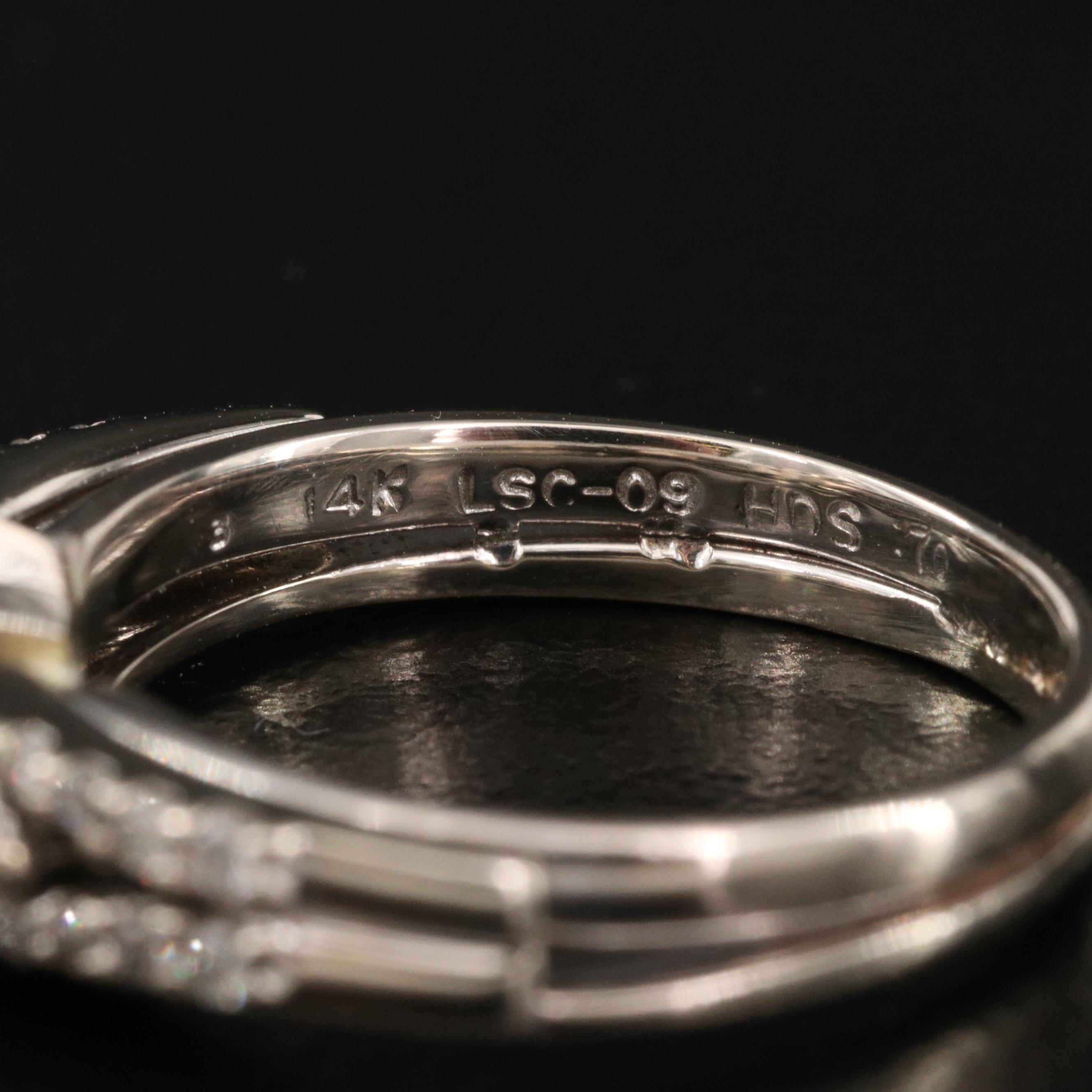 14K 2.11 CTW Colored Diamond Ring Set with GIA Colored Grading Report