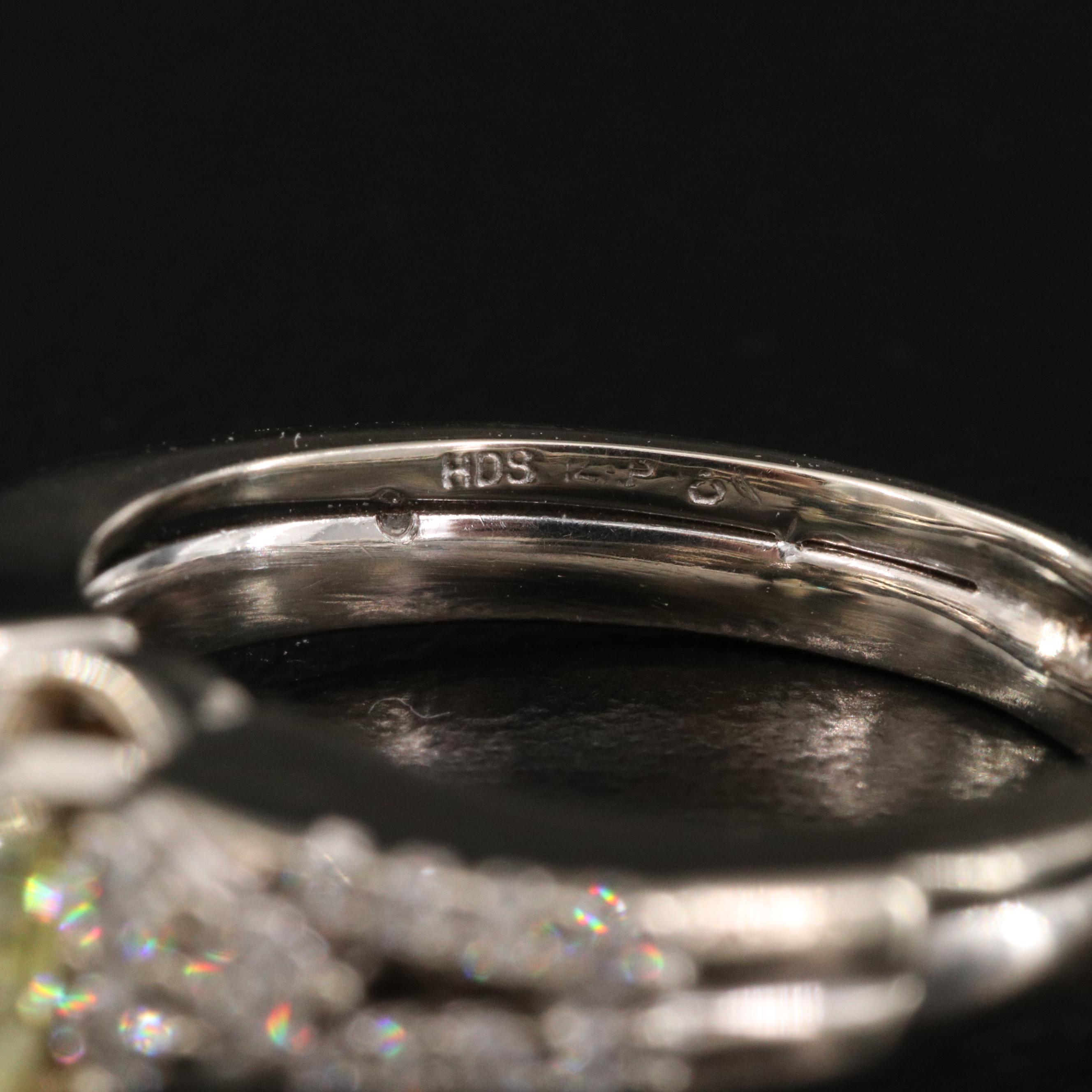 14K 2.11 CTW Colored Diamond Ring Set with GIA Colored Grading Report