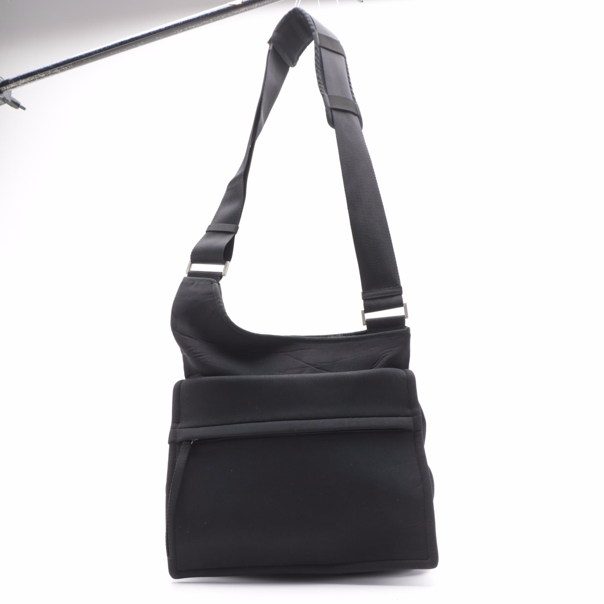 Prada Sling Messenger Bag in Black Neoprene