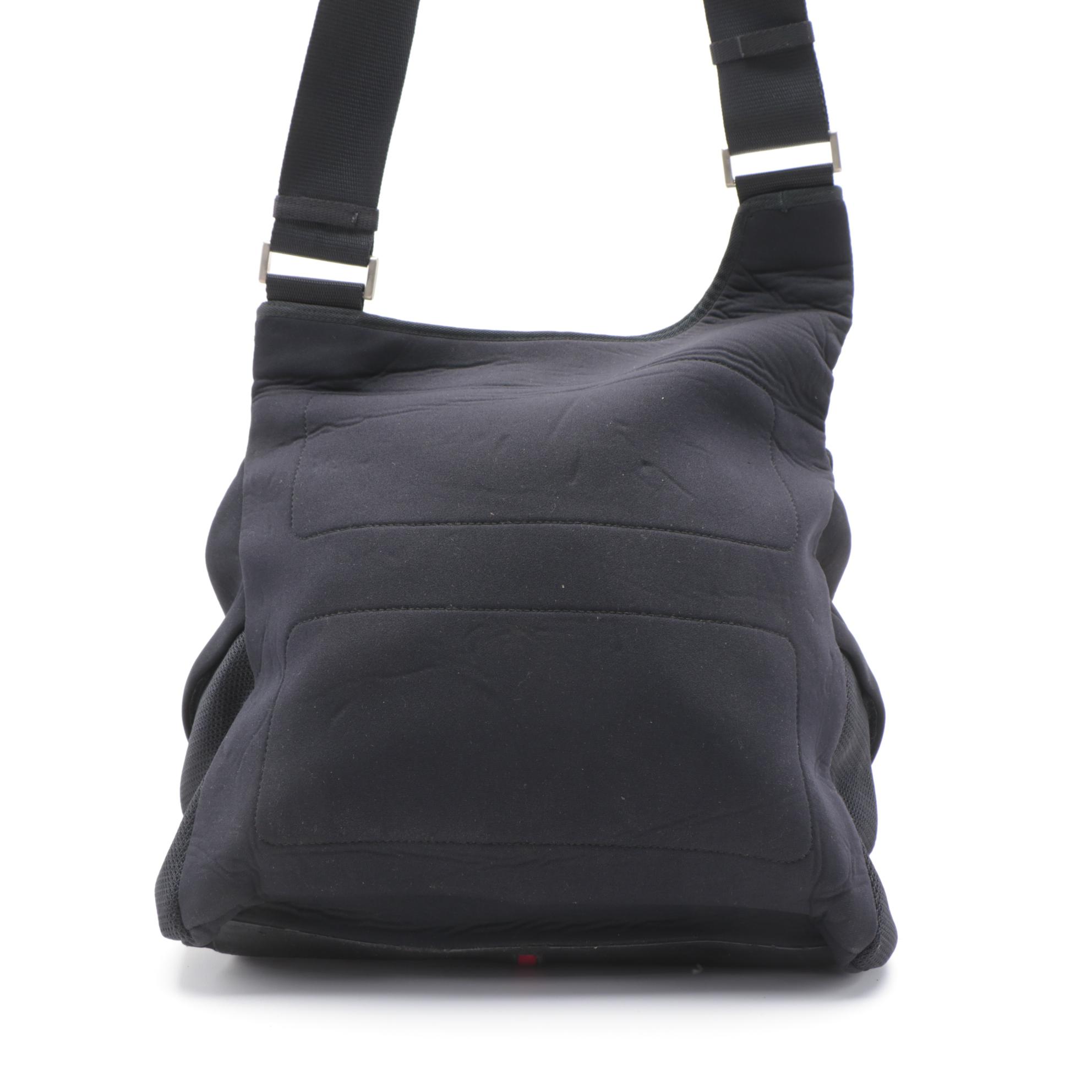 Prada Sling Messenger Bag in Black Neoprene