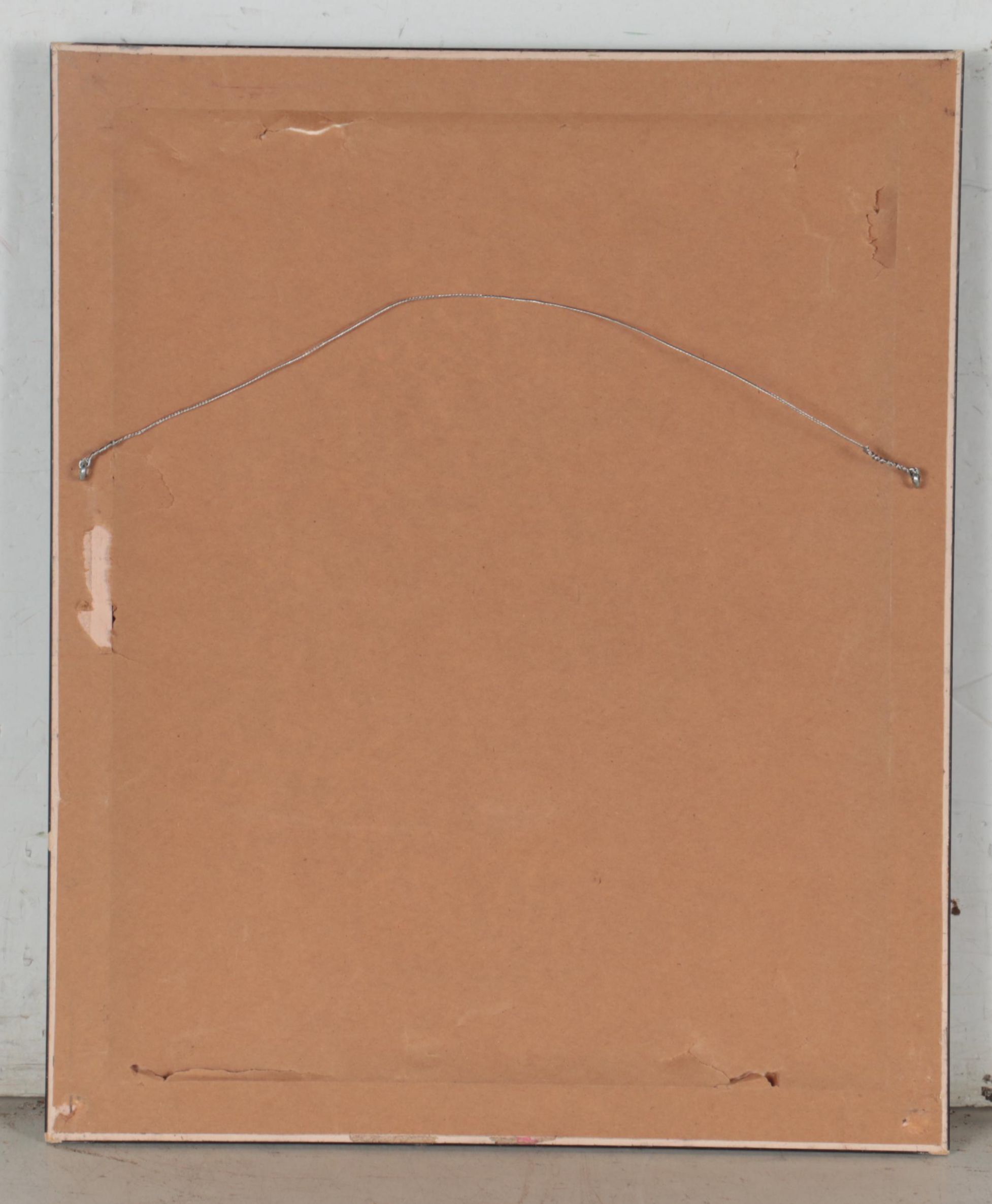 Christine Harris-Amos Etching of Teddy Bear and Flowers