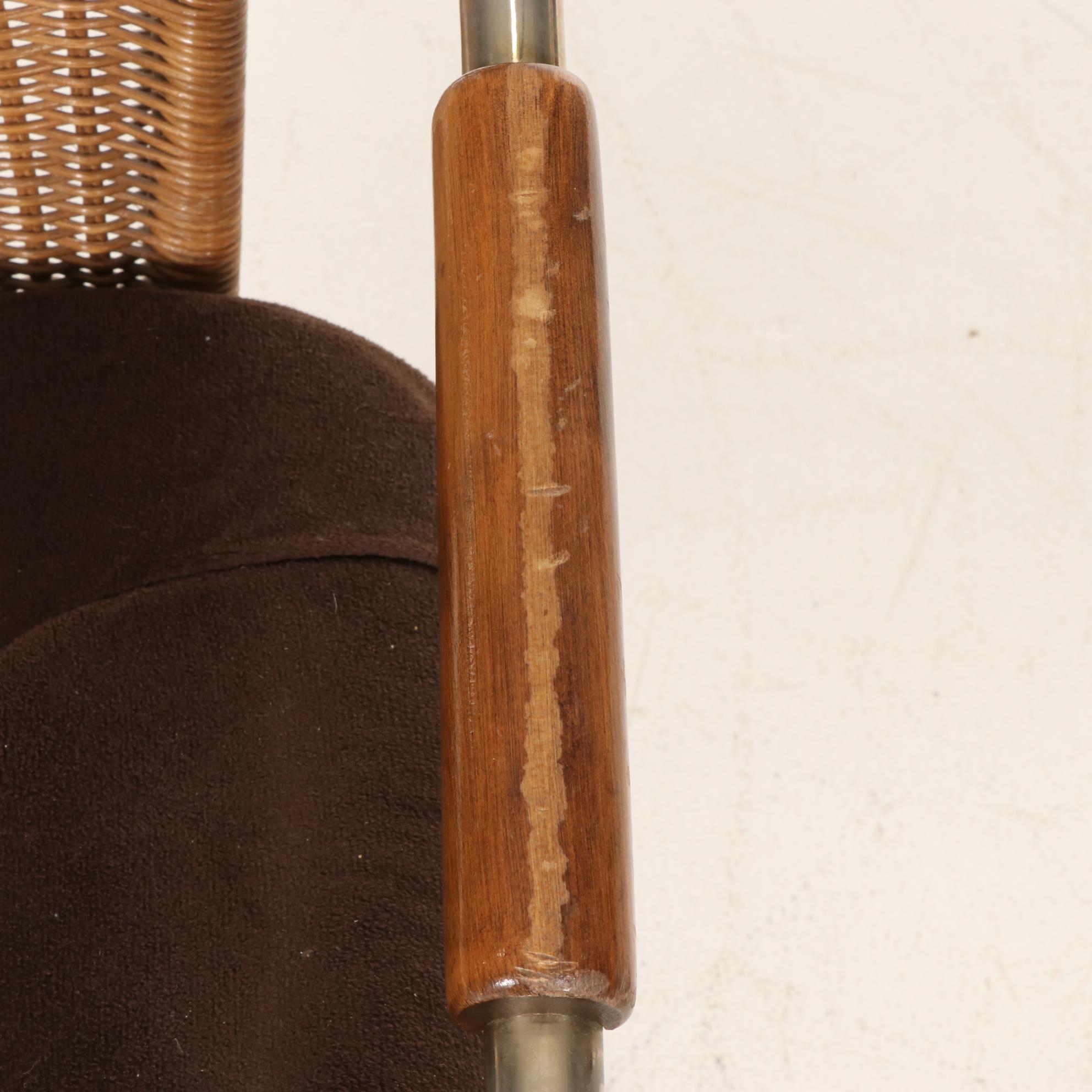 Parsons Style Games Table and Four Bassett Mirror Co. Cantilever Chairs